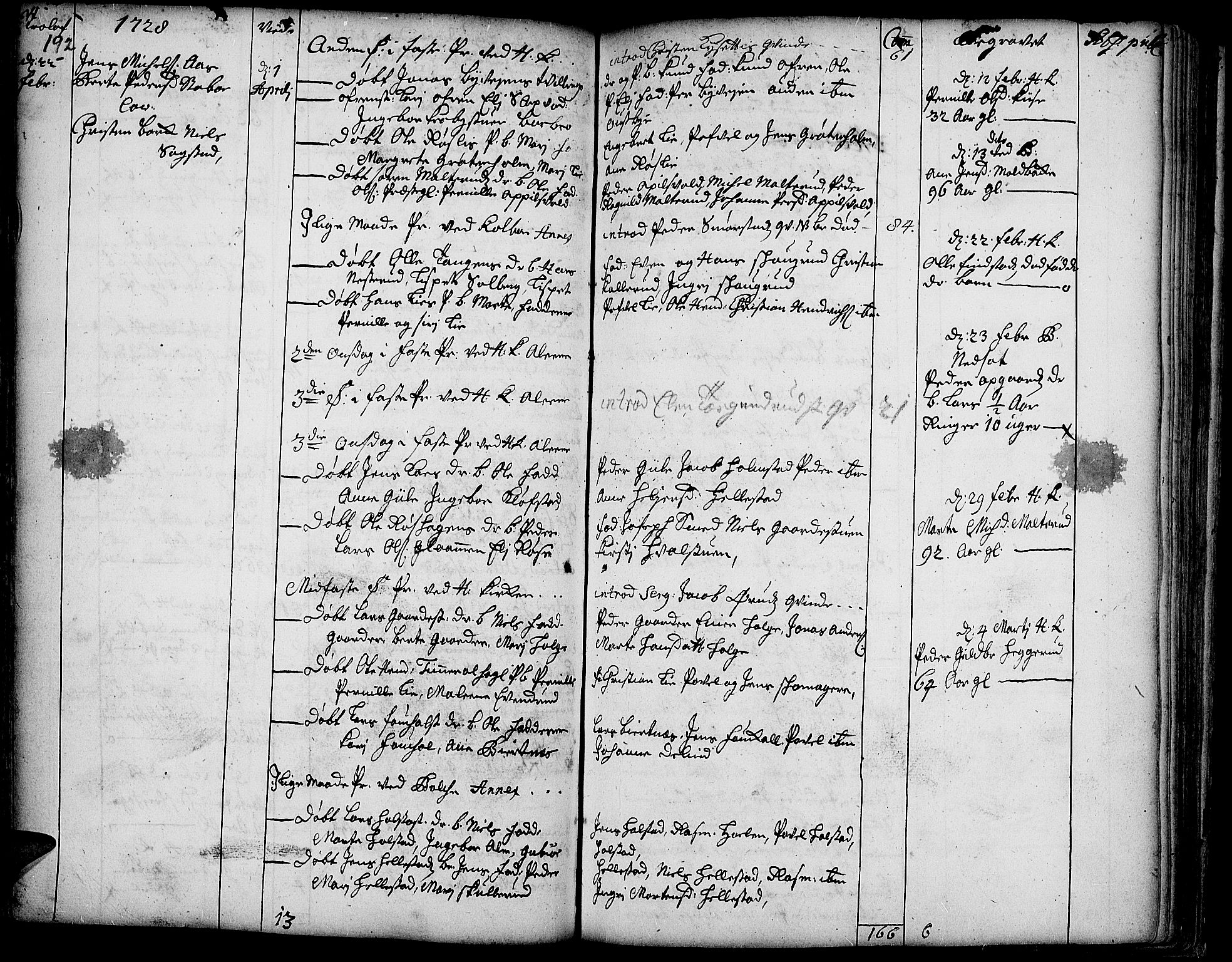 Toten prestekontor, SAH/PREST-102/H/Ha/Haa/L0002: Parish register (official) no. 2, 1714-1732, p. 192