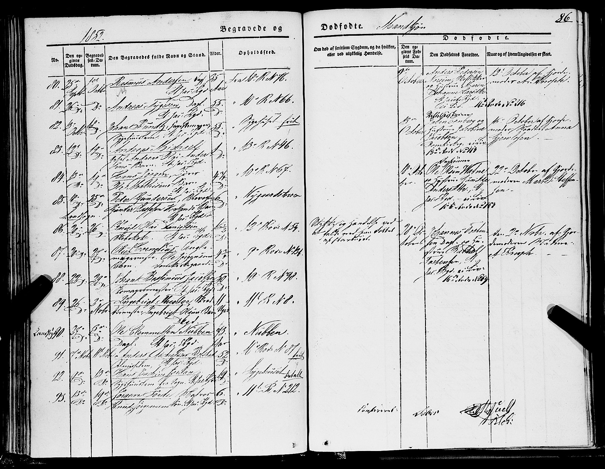 Domkirken sokneprestembete, AV/SAB-A-74801/H/Haa/L0040: Parish register (official) no. E 1, 1841-1853, p. 86