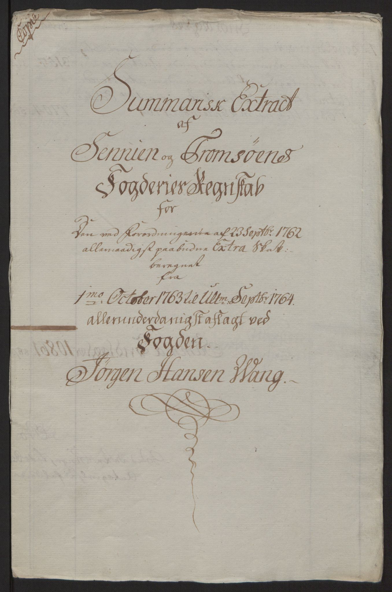 Rentekammeret inntil 1814, Reviderte regnskaper, Fogderegnskap, AV/RA-EA-4092/R68/L4845: Ekstraskatten Senja og Troms, 1762-1765, p. 232