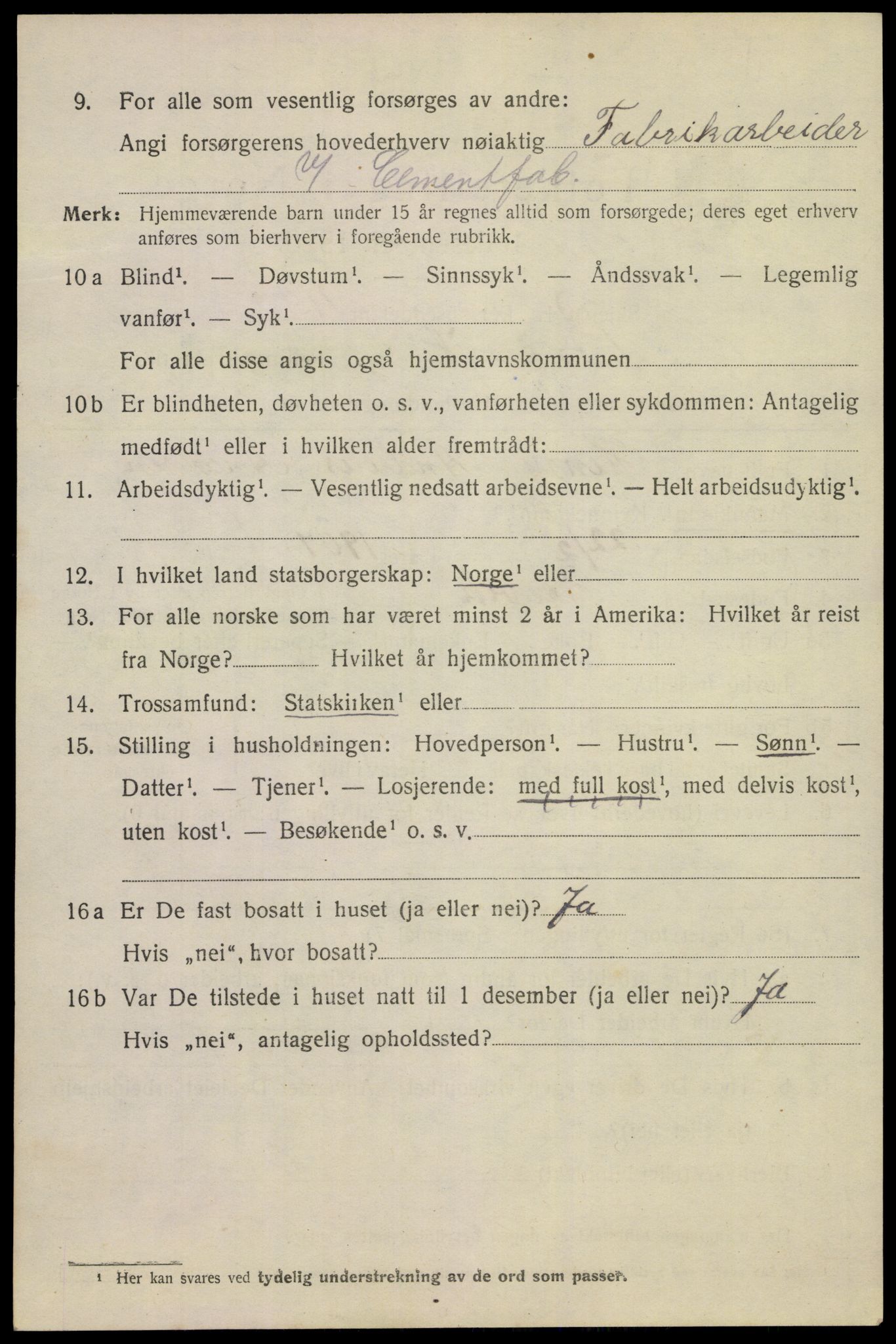SAKO, 1920 census for Brevik, 1920, p. 7135