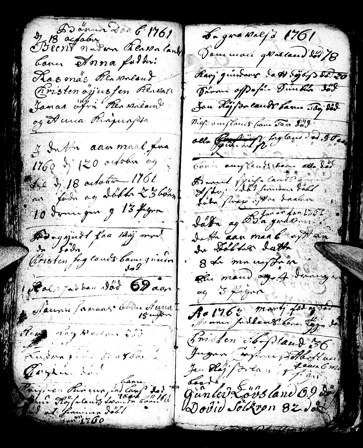 Bjelland sokneprestkontor, AV/SAK-1111-0005/F/Fb/Fbb/L0001: Parish register (copy) no. B 1, 1732-1782, p. 62