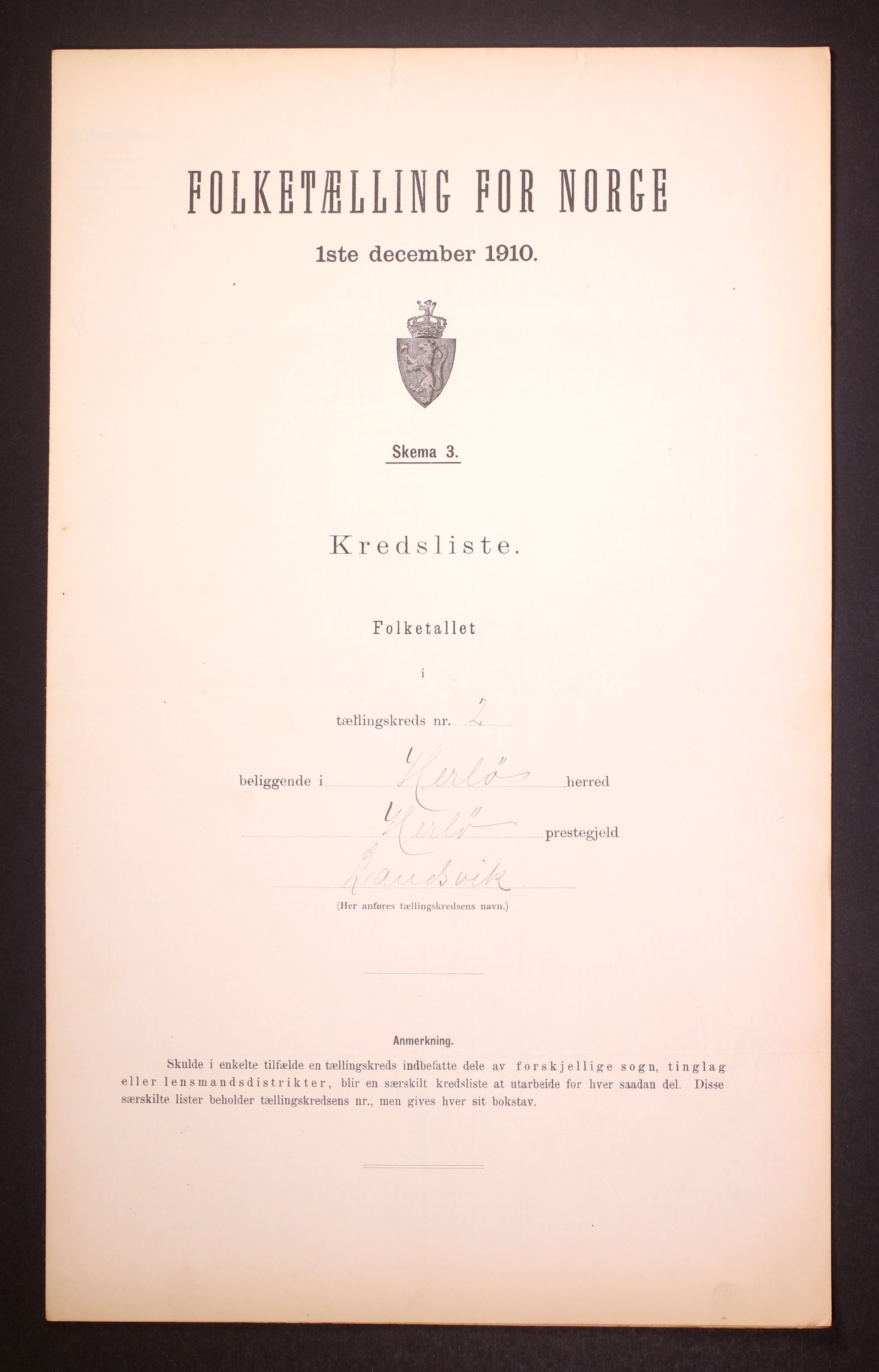RA, 1910 census for Herdla, 1910, p. 7