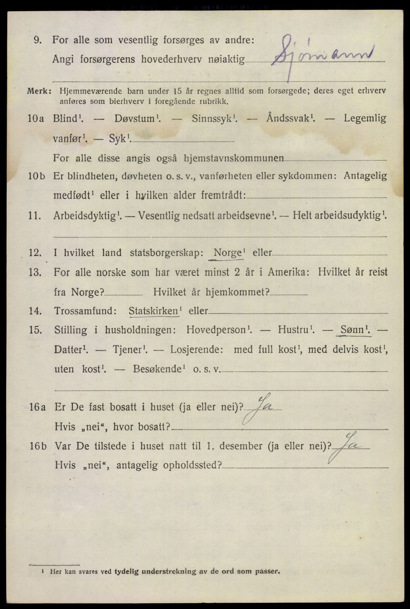 SAKO, 1920 census for Sandeherred, 1920, p. 15895