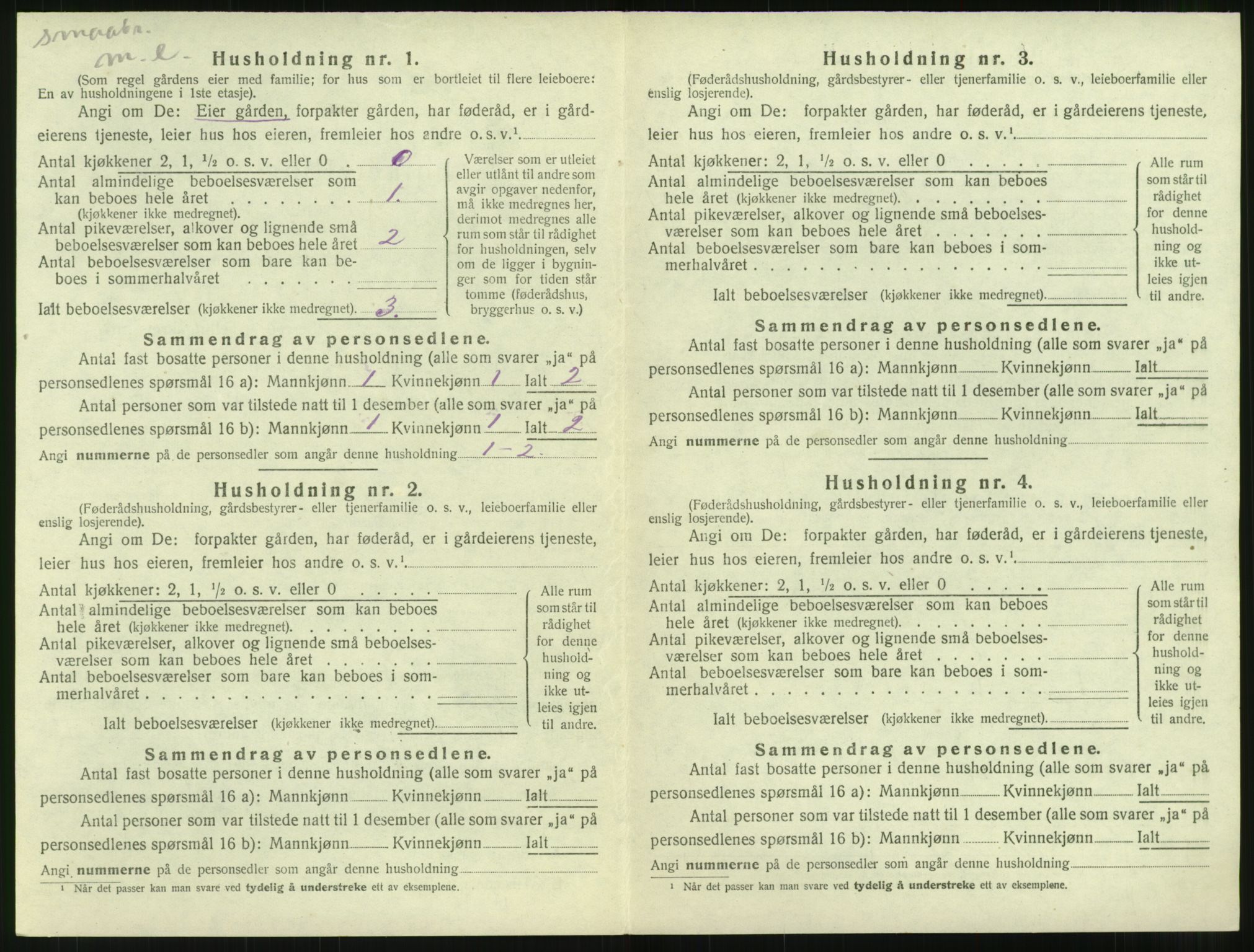 SAT, 1920 census for Bolsøy, 1920, p. 1052