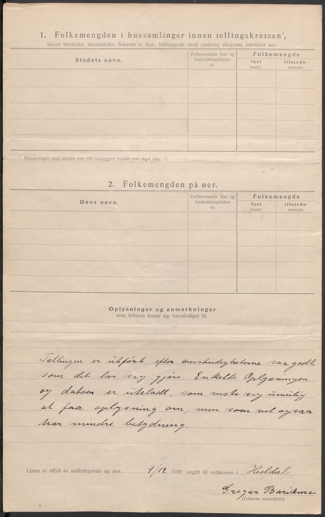 SAKO, 1920 census for Heddal, 1920, p. 16