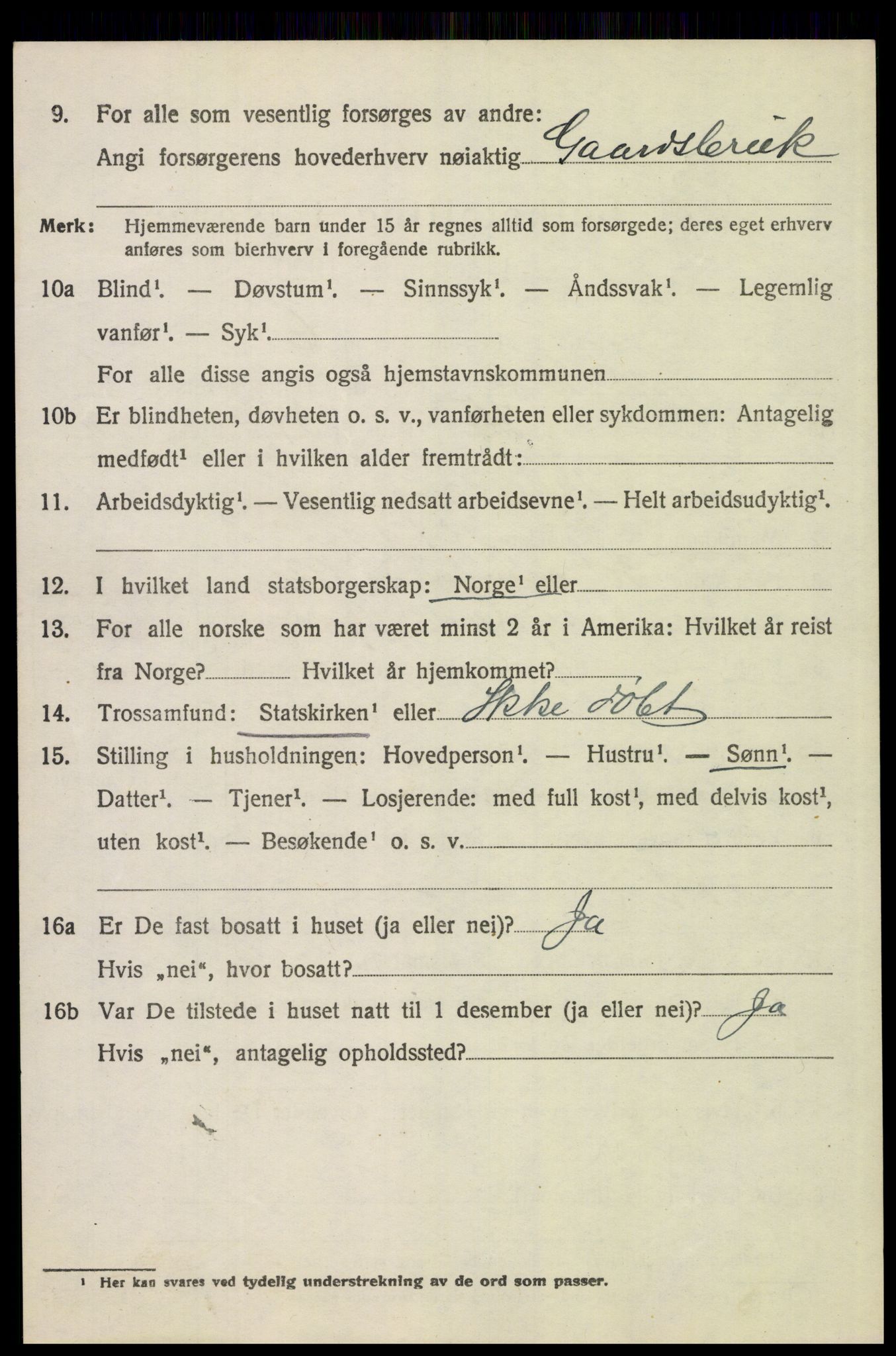 SAH, 1920 census for Tolga, 1920, p. 3912