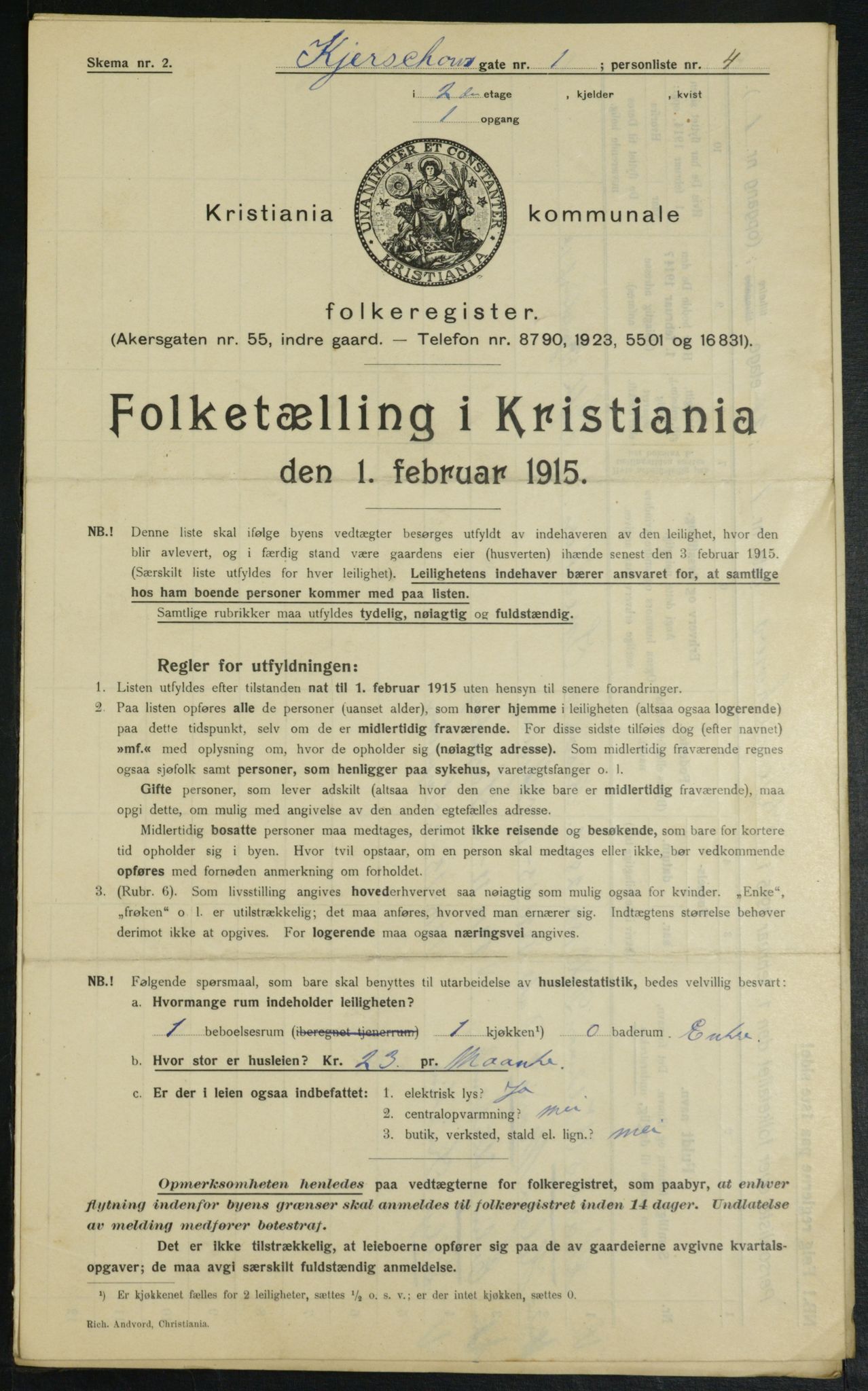 OBA, Municipal Census 1915 for Kristiania, 1915, p. 48930