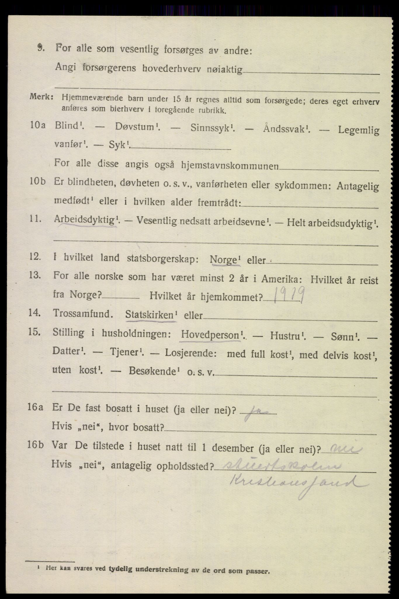 SAK, 1920 census for Nes (V-A), 1920, p. 4823