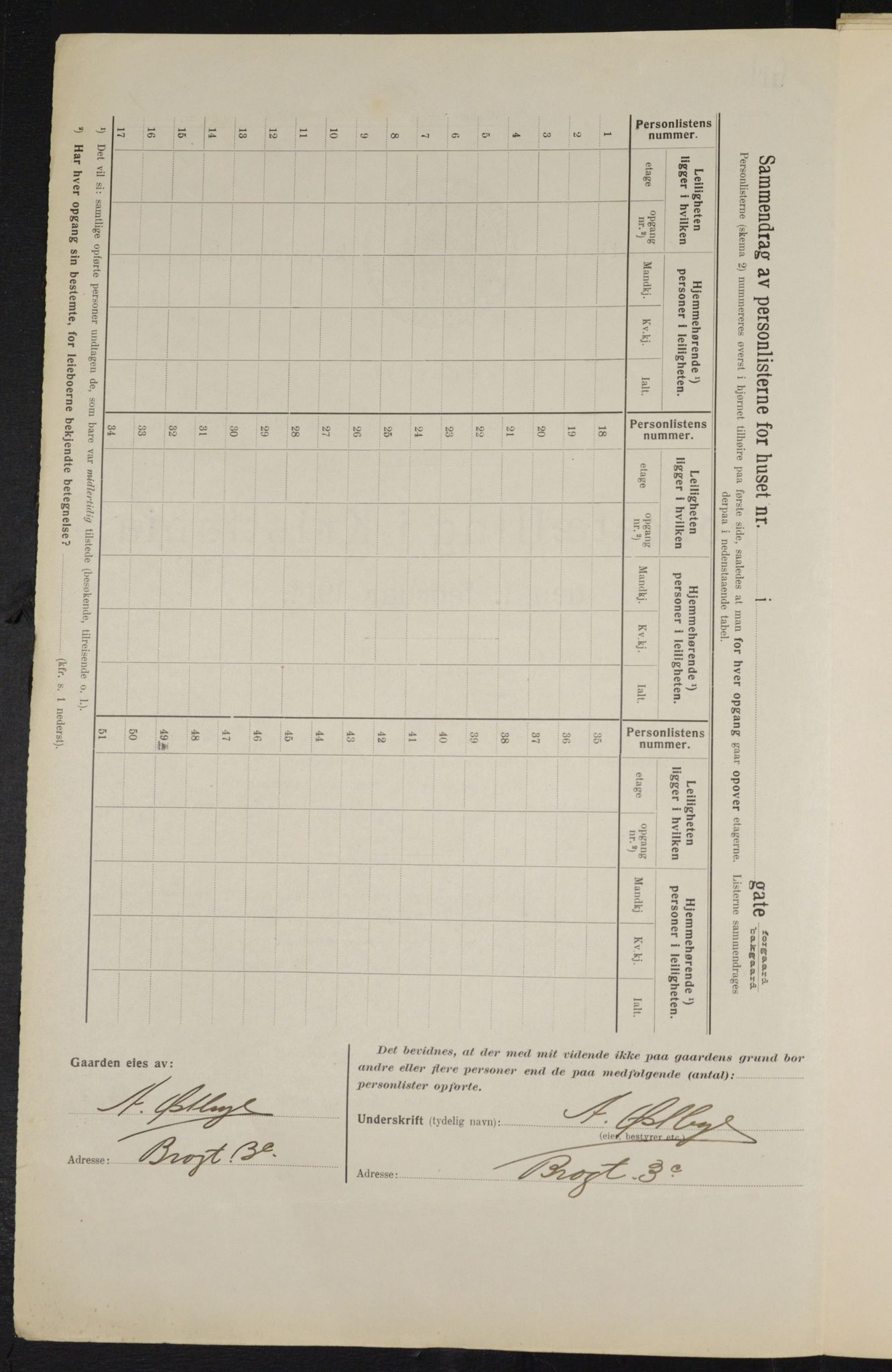 OBA, Municipal Census 1914 for Kristiania, 1914, p. 96834