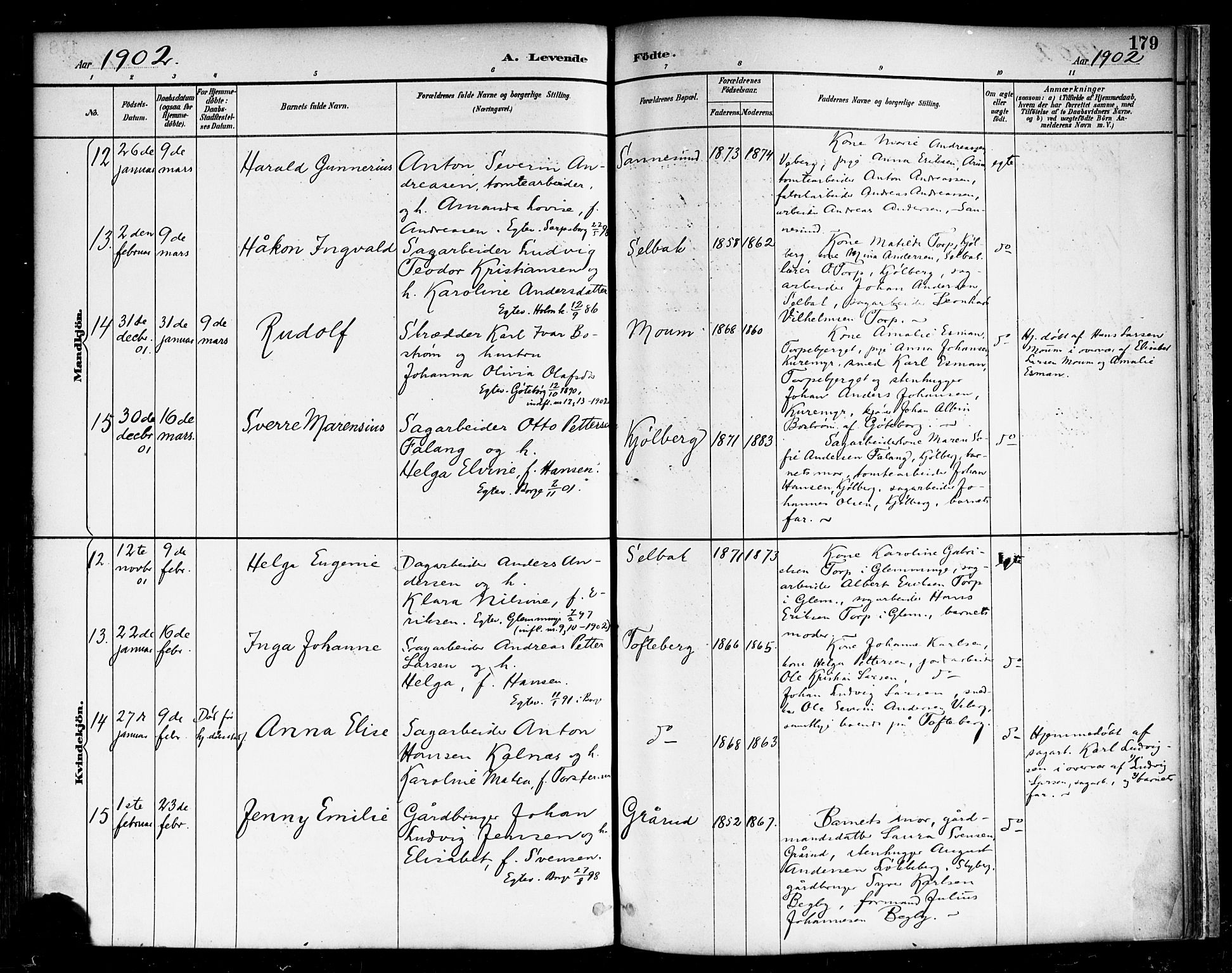 Borge prestekontor Kirkebøker, SAO/A-10903/F/Fa/L0008: Parish register (official) no. I 8A, 1887-1902, p. 179