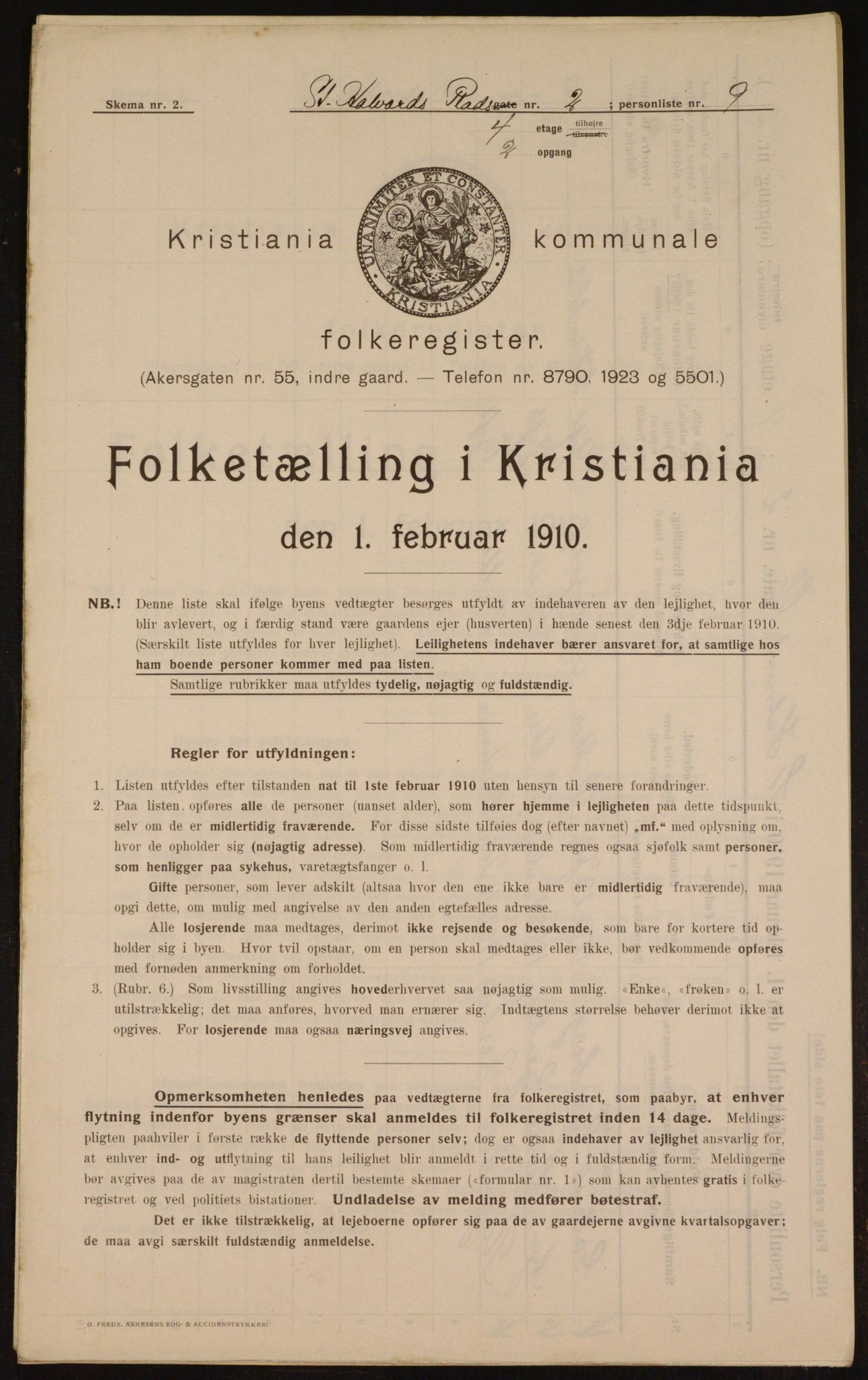 OBA, Municipal Census 1910 for Kristiania, 1910, p. 84041