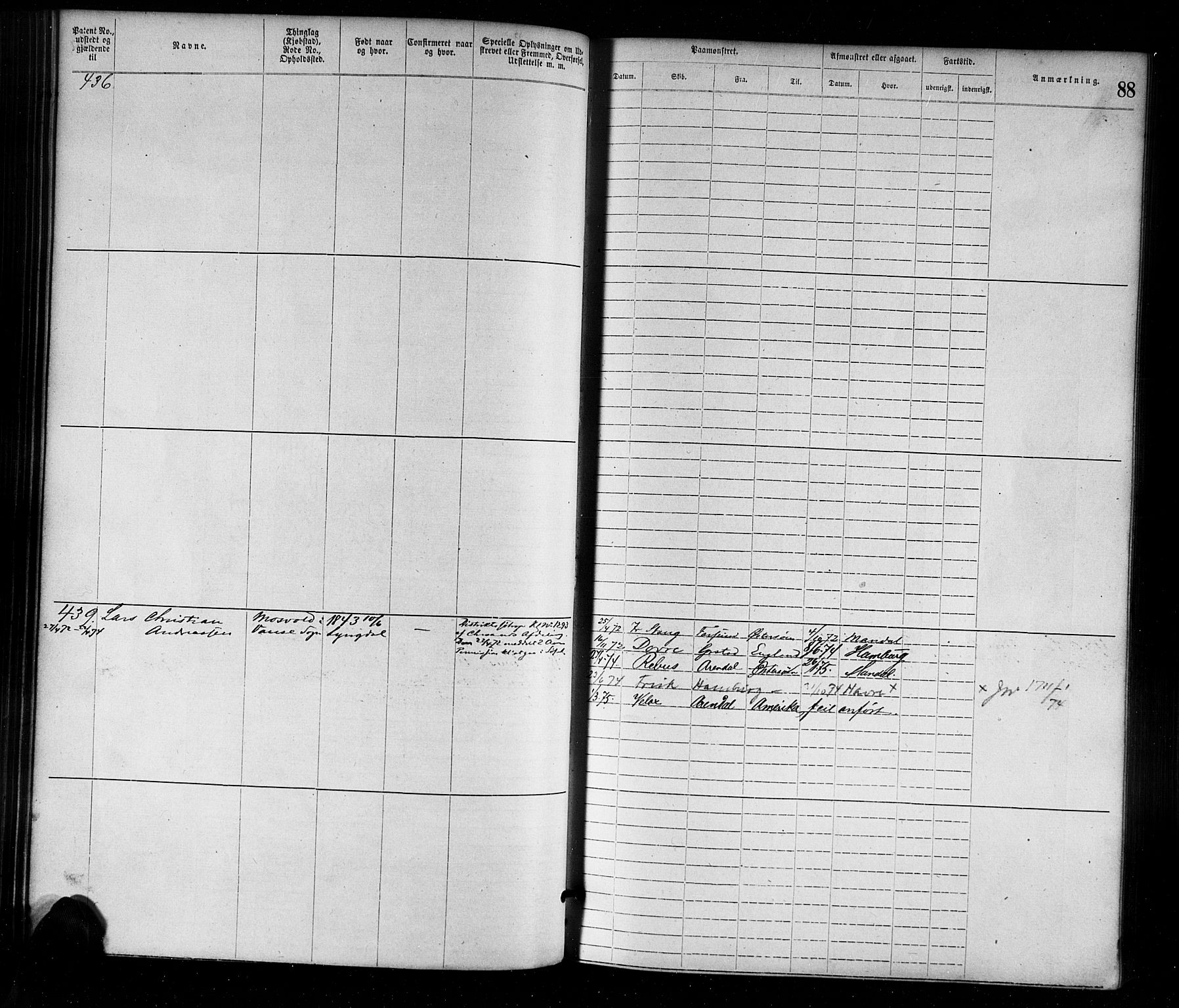 Farsund mønstringskrets, AV/SAK-2031-0017/F/Fa/L0001: Annotasjonsrulle nr 1-1920 med register, M-1, 1869-1877, p. 116