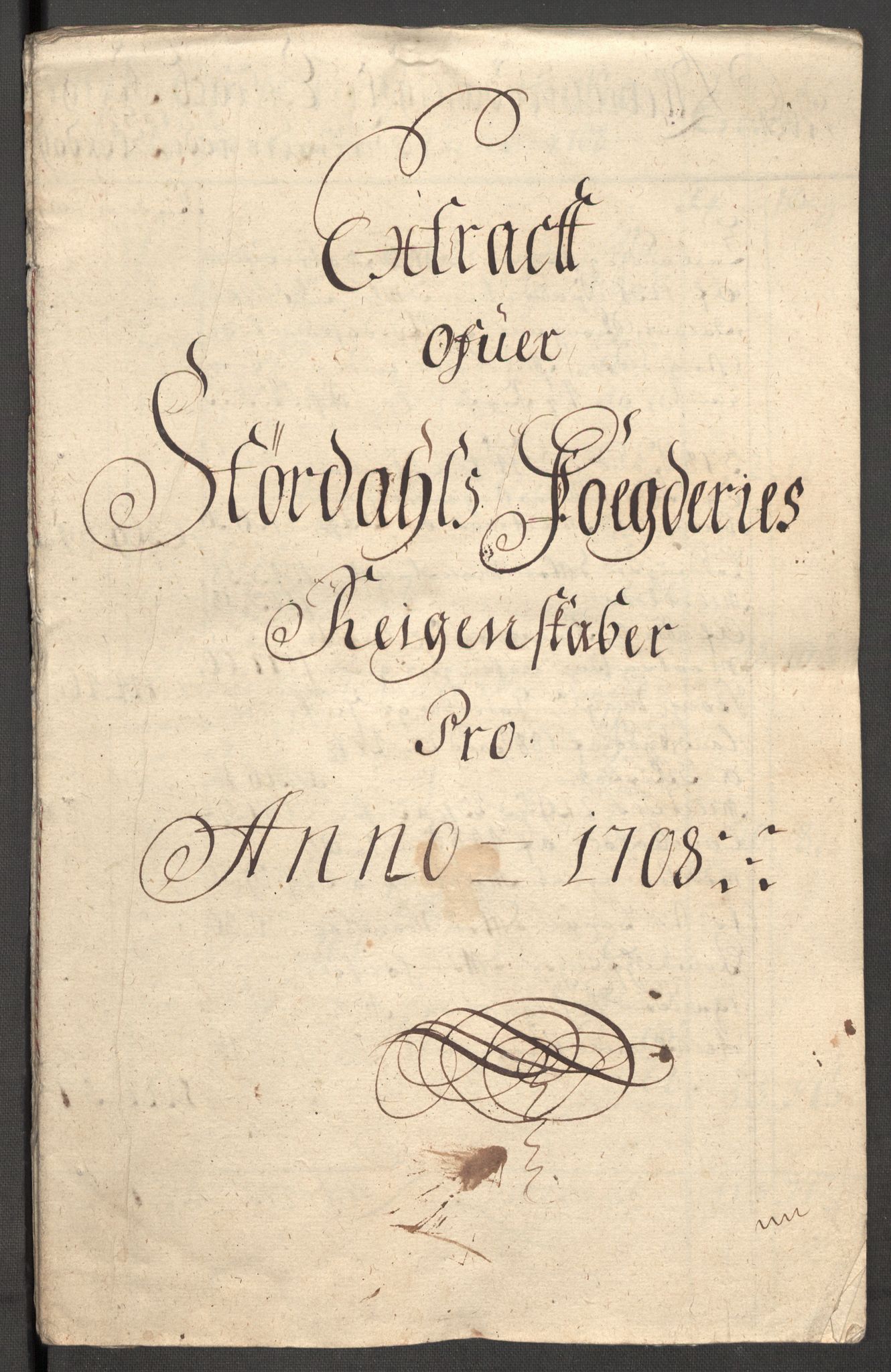 Rentekammeret inntil 1814, Reviderte regnskaper, Fogderegnskap, AV/RA-EA-4092/R62/L4198: Fogderegnskap Stjørdal og Verdal, 1708, p. 4