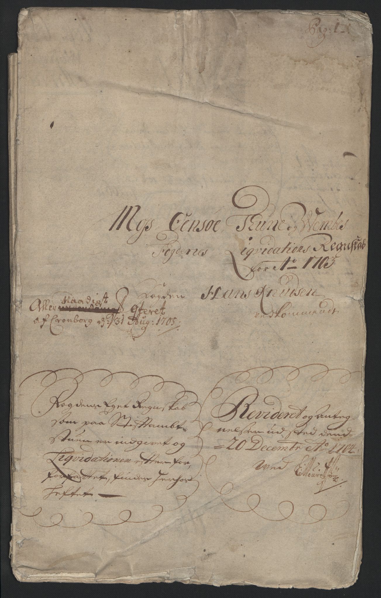 Rentekammeret inntil 1814, Reviderte regnskaper, Fogderegnskap, AV/RA-EA-4092/R04/L0132: Fogderegnskap Moss, Onsøy, Tune, Veme og Åbygge, 1703-1704, p. 5