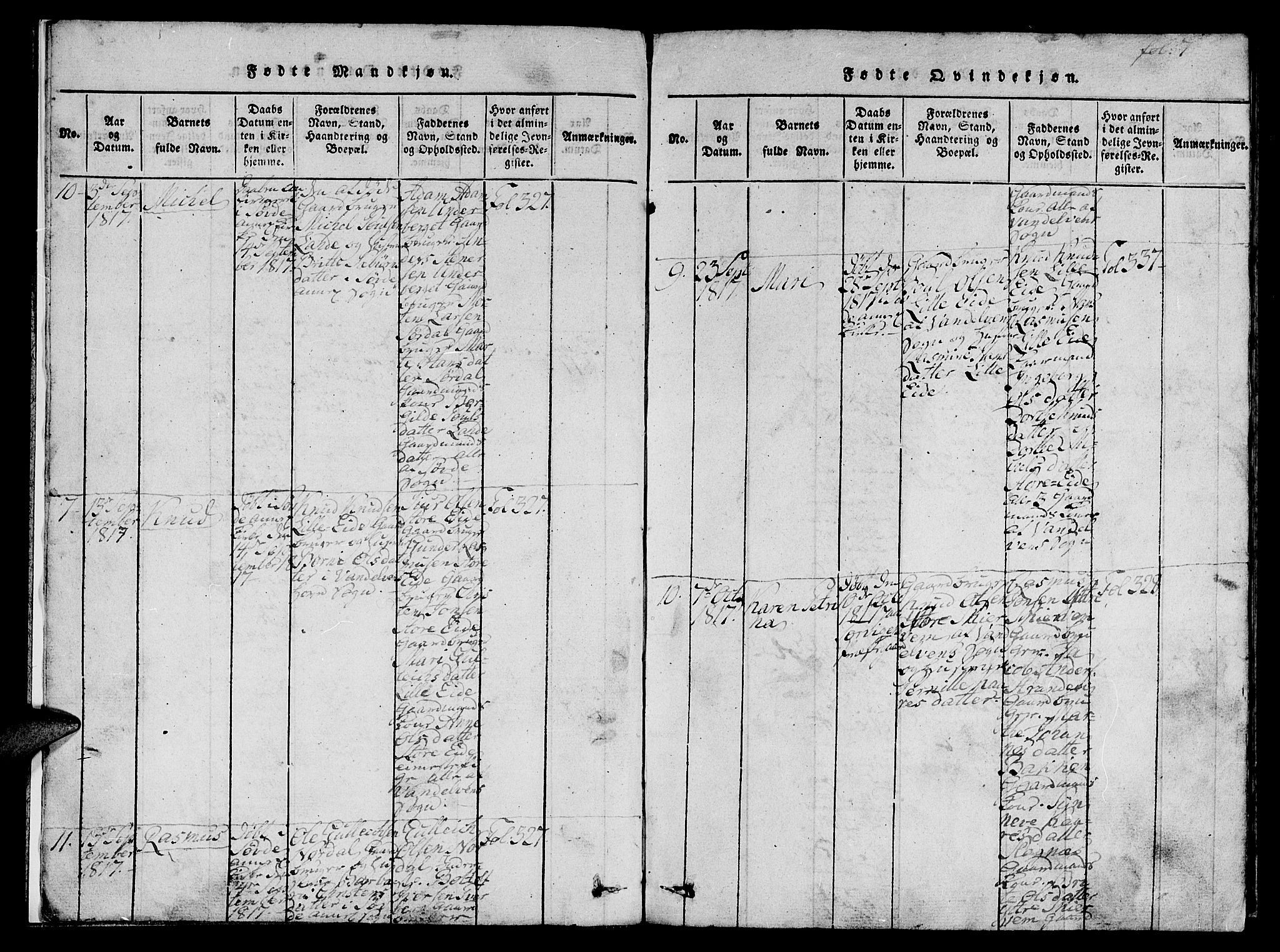 Ministerialprotokoller, klokkerbøker og fødselsregistre - Møre og Romsdal, AV/SAT-A-1454/501/L0004: Parish register (official) no. 501A04, 1816-1831, p. 7