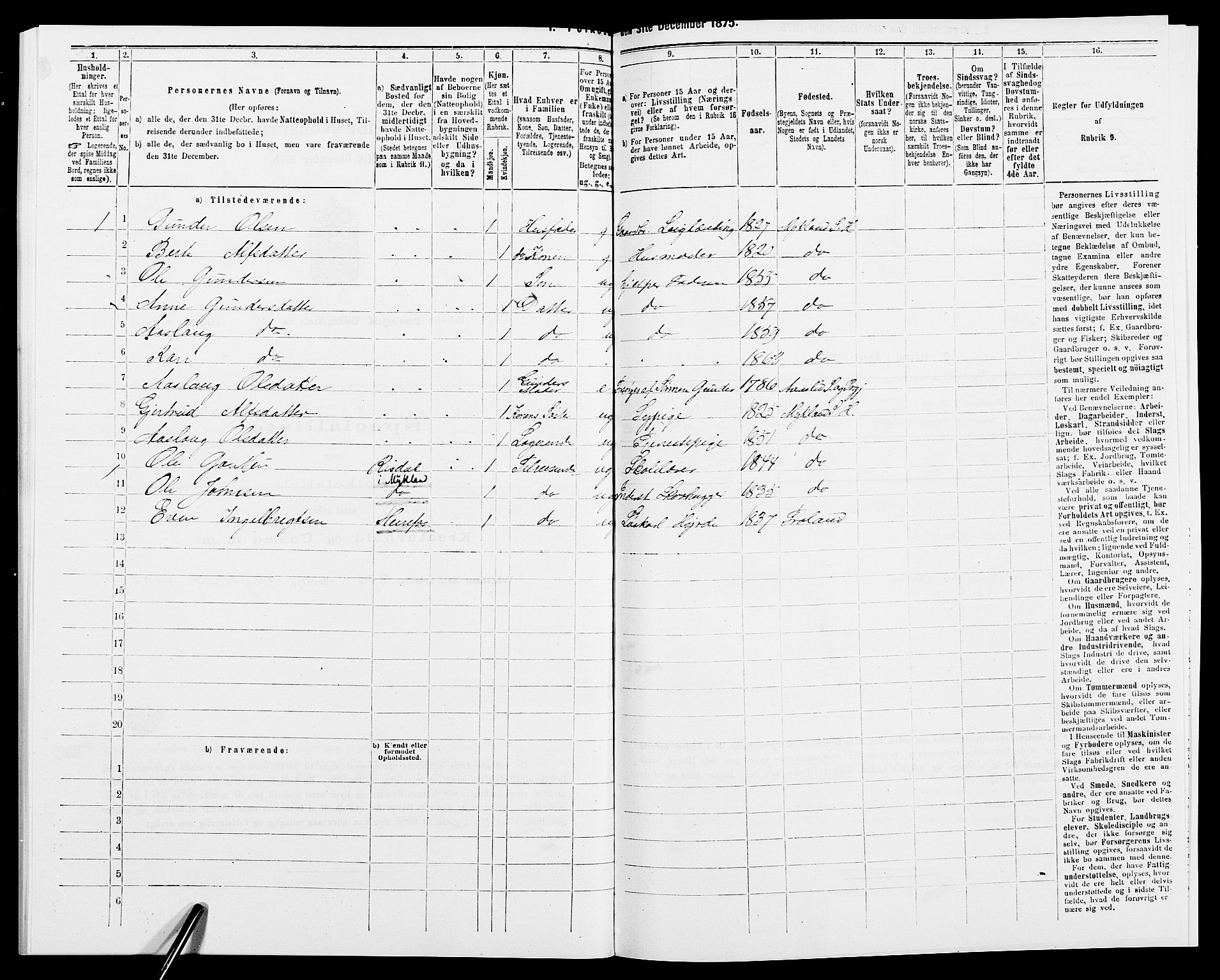 SAK, 1875 census for 0933P Herefoss, 1875, p. 676