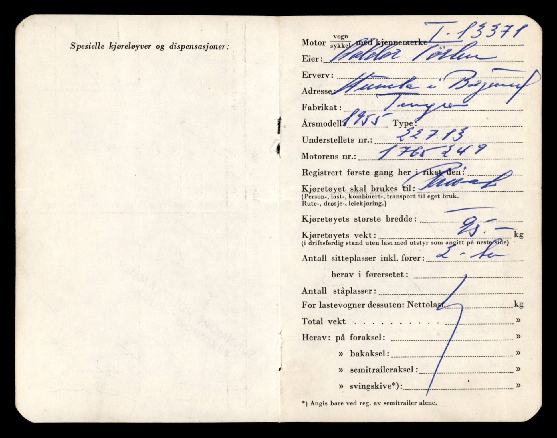 Møre og Romsdal vegkontor - Ålesund trafikkstasjon, AV/SAT-A-4099/F/Fe/L0039: Registreringskort for kjøretøy T 13361 - T 13530, 1927-1998, p. 165