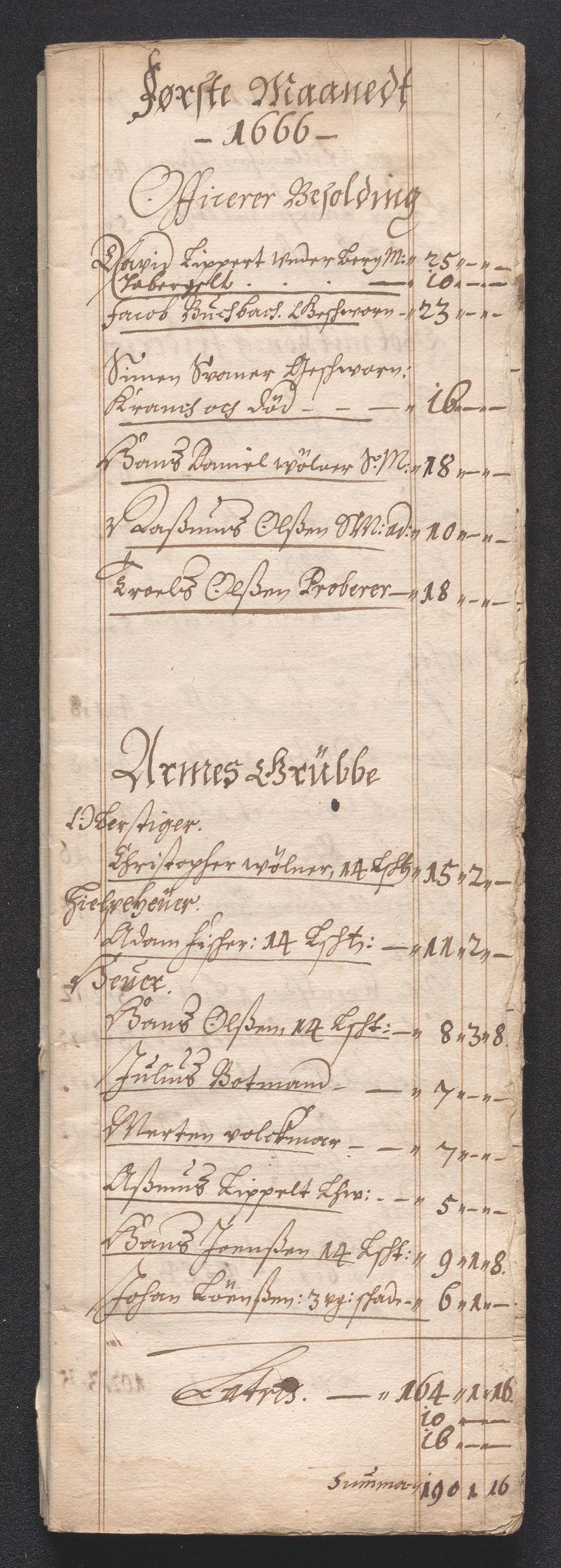 Kongsberg Sølvverk 1623-1816, SAKO/EA-3135/001/D/Dc/Dcd/L0039: Utgiftsregnskap for gruver m.m., 1666, p. 4
