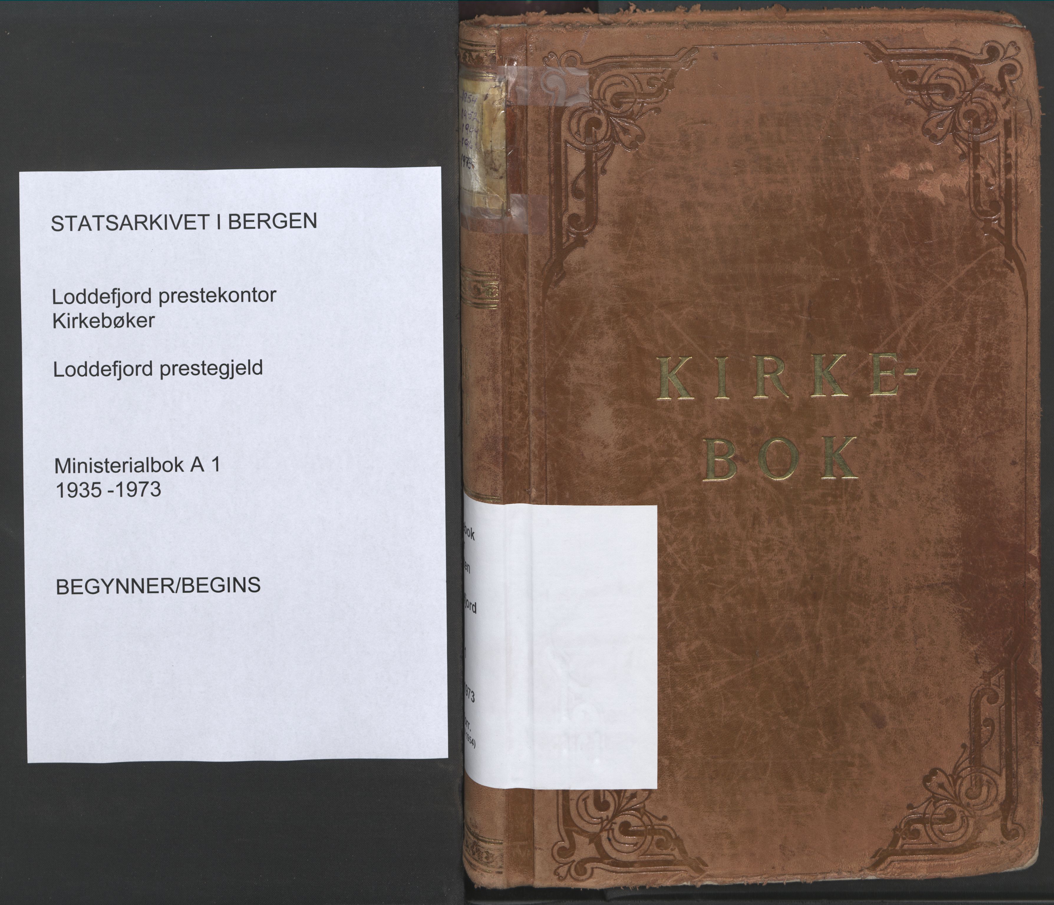 Loddefjord  sokneprestembete, AV/SAB-A-99928: Parish register (official) no. A 1, 1935-1973