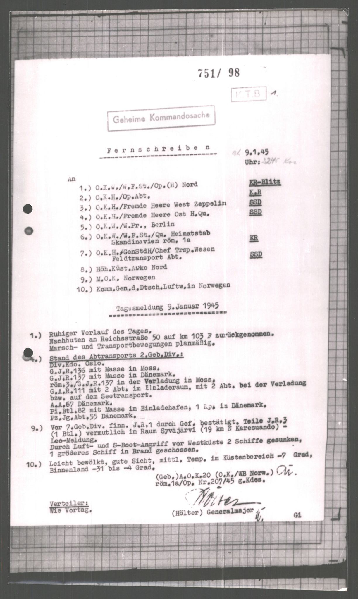 Forsvarets Overkommando. 2 kontor. Arkiv 11.4. Spredte tyske arkivsaker, AV/RA-RAFA-7031/D/Dar/Dara/L0001: Krigsdagbøker for 20. Gebirgs-Armee-Oberkommando (AOK 20), 1944-1945, p. 533