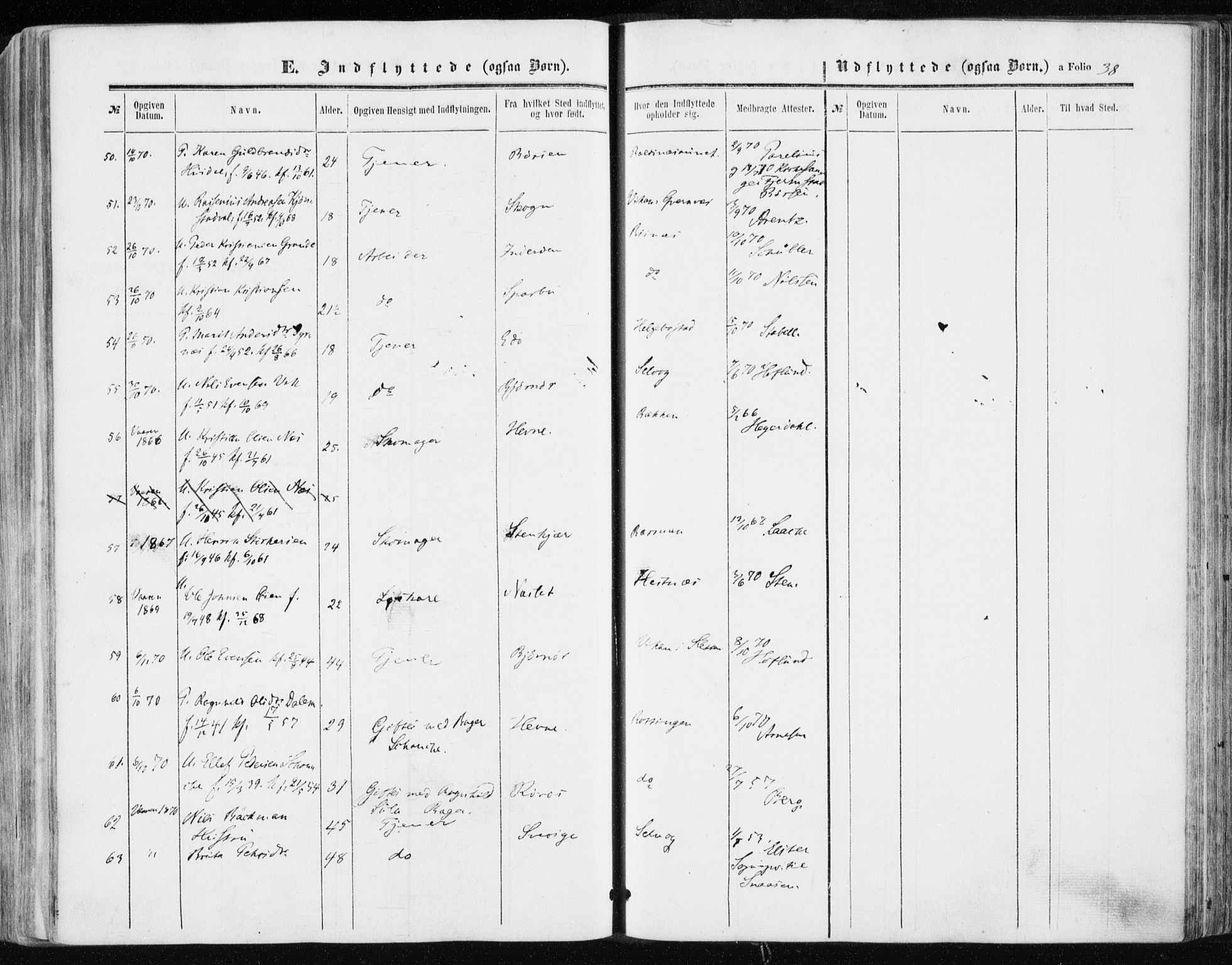 Ministerialprotokoller, klokkerbøker og fødselsregistre - Sør-Trøndelag, AV/SAT-A-1456/634/L0531: Parish register (official) no. 634A07, 1861-1870, p. 38