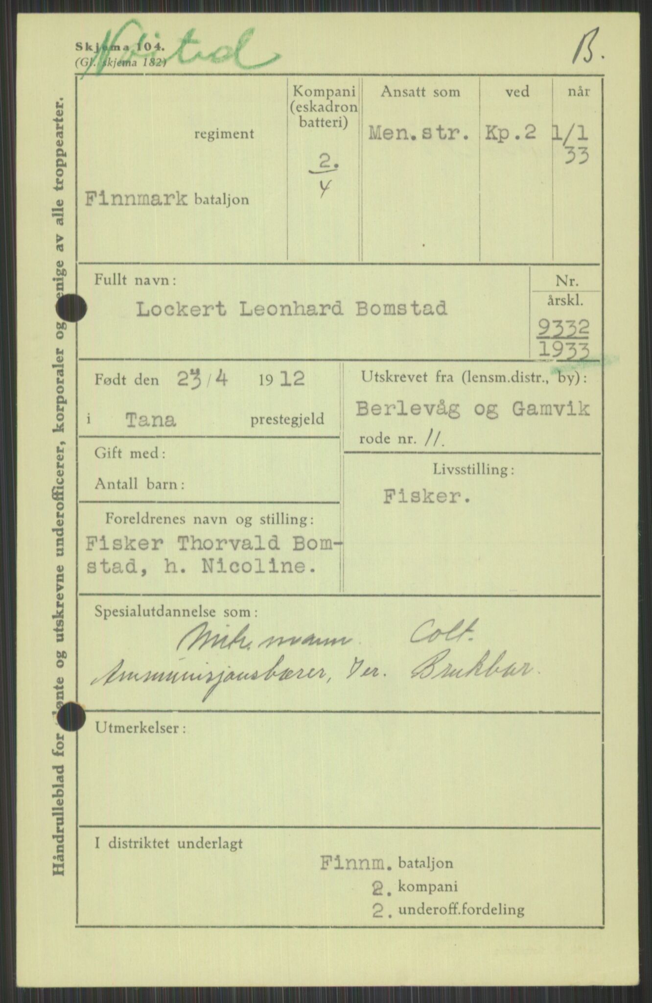 Forsvaret, Varanger bataljon, AV/RA-RAFA-2258/1/D/L0440: Rulleblad for fødte 1892-1912, 1892-1912, p. 1547