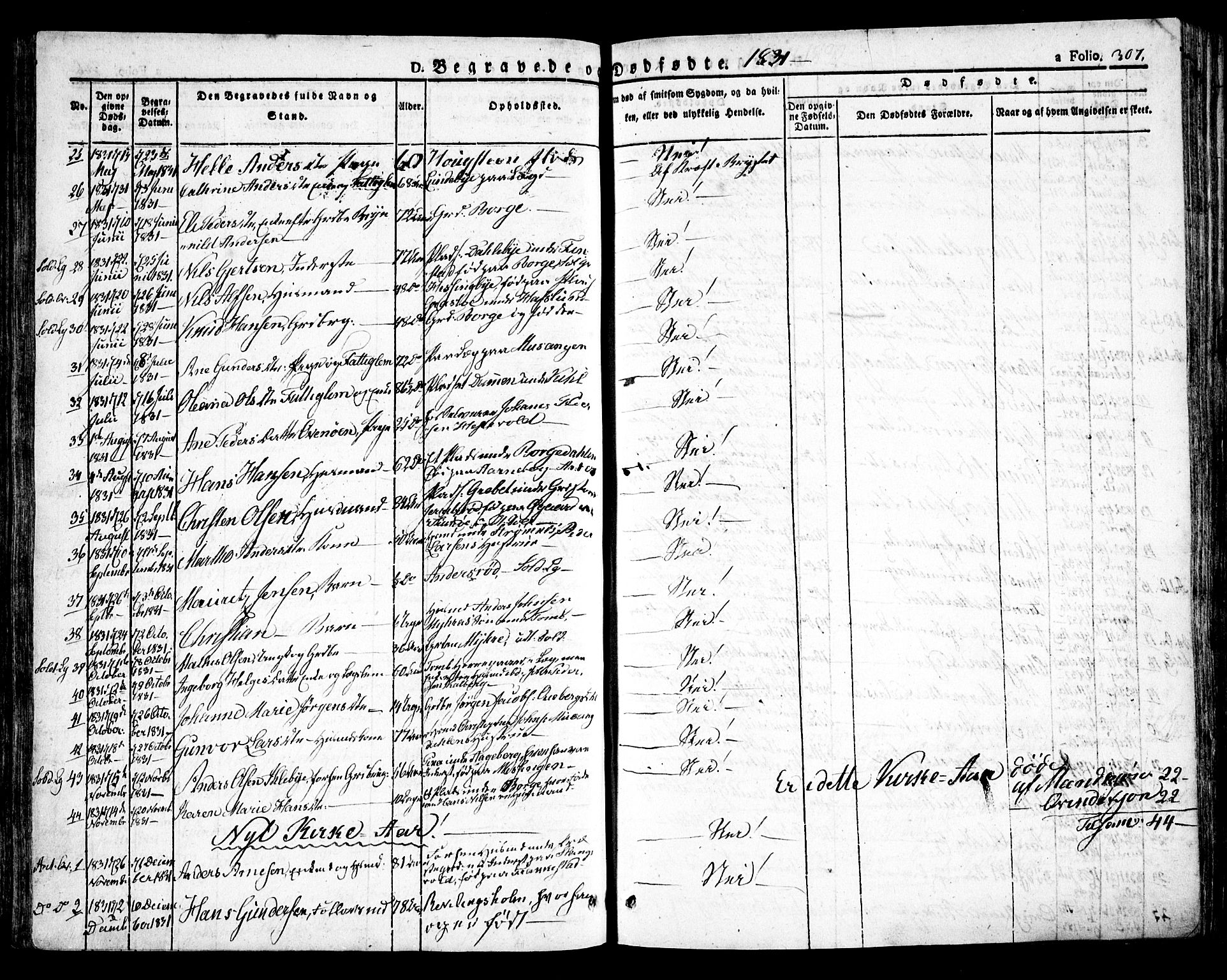 Råde prestekontor kirkebøker, AV/SAO-A-2009/F/Fa/L0005: Parish register (official) no. 5, 1830-1853, p. 307