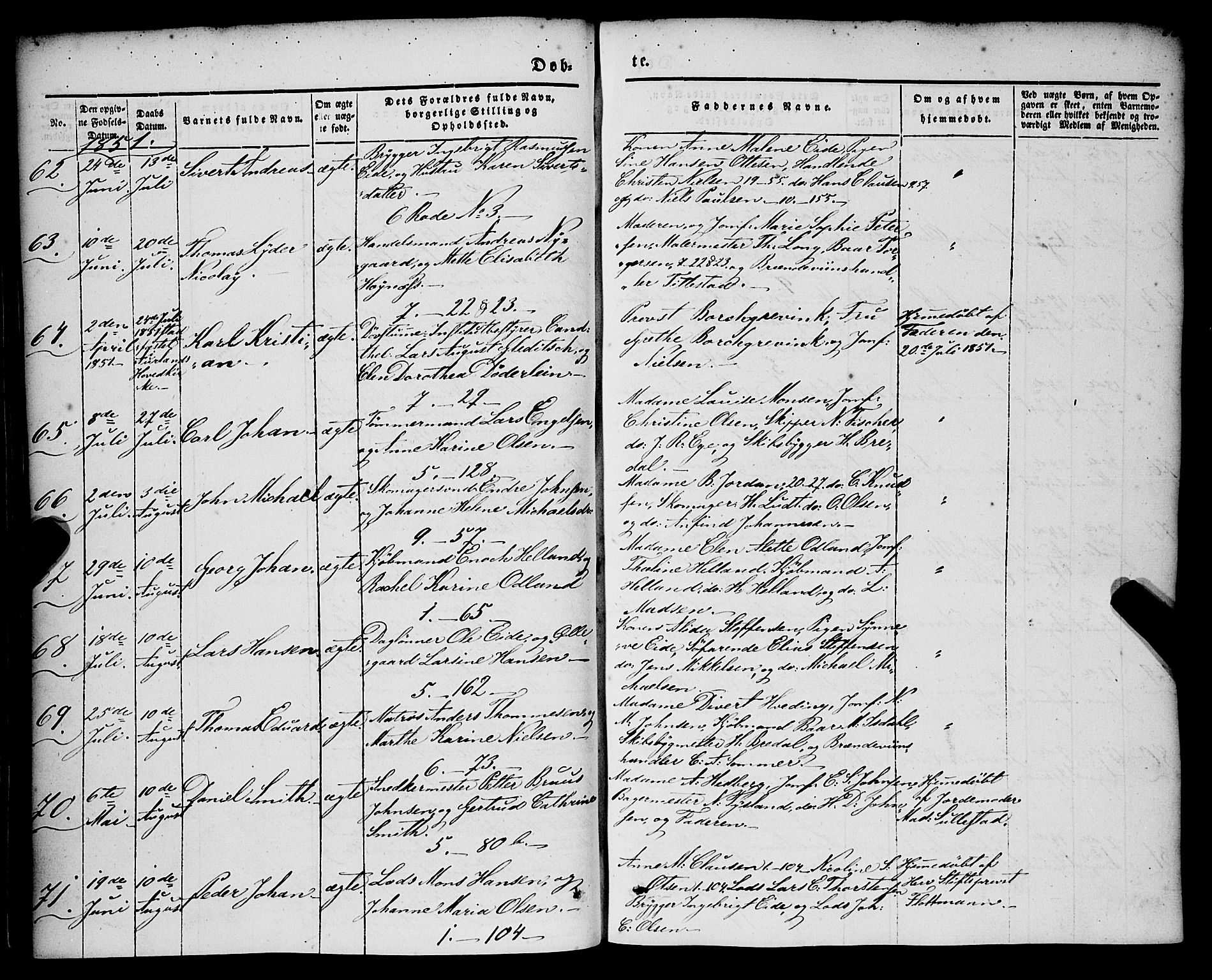 Nykirken Sokneprestembete, AV/SAB-A-77101/H/Haa/L0014: Parish register (official) no. B 1, 1844-1858, p. 66