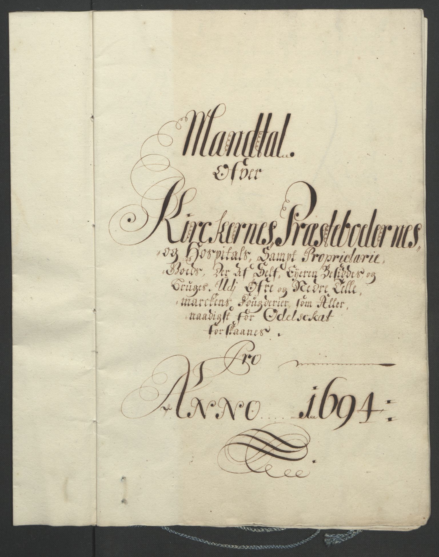 Rentekammeret inntil 1814, Reviderte regnskaper, Fogderegnskap, RA/EA-4092/R36/L2092: Fogderegnskap Øvre og Nedre Telemark og Bamble, 1694, p. 107