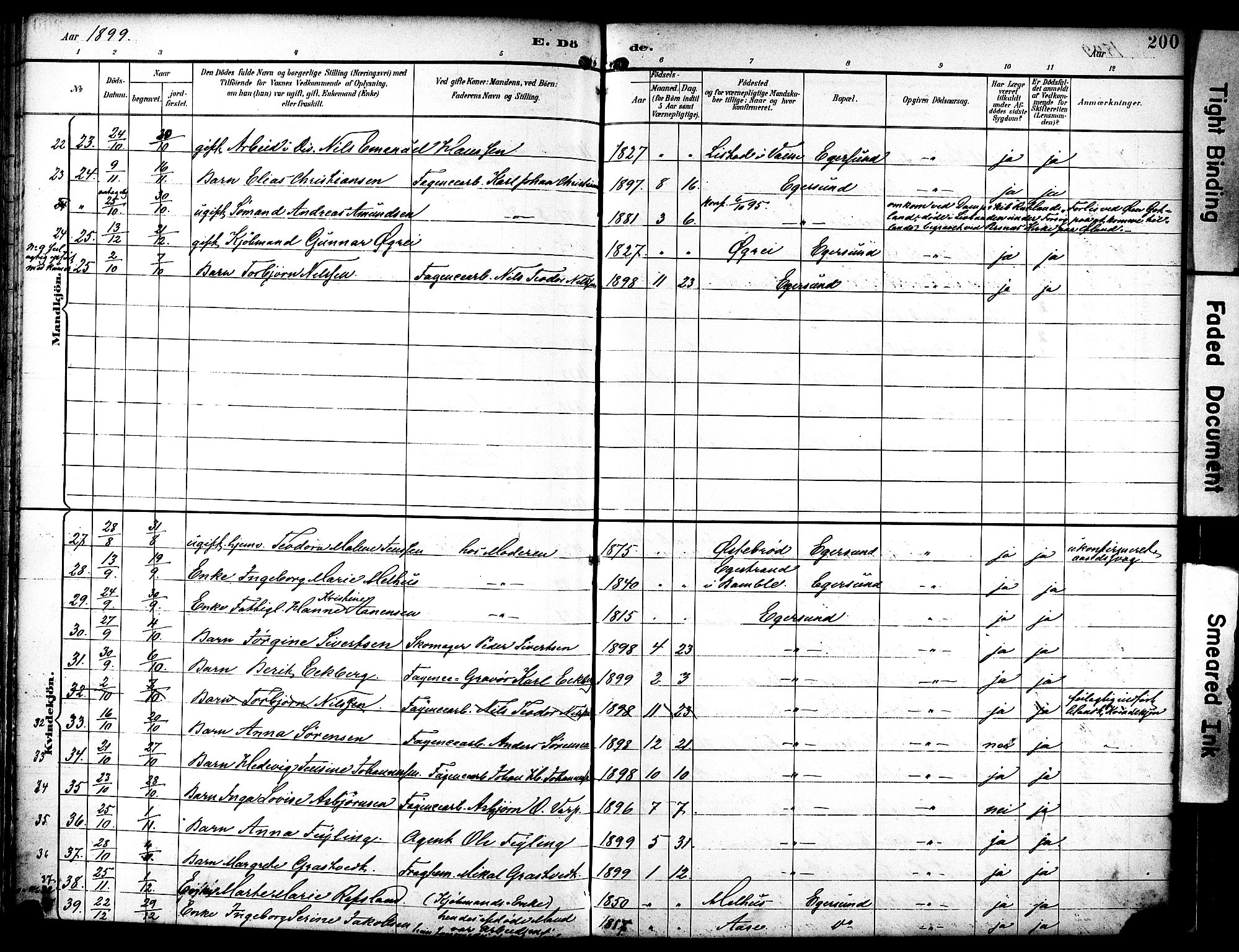 Eigersund sokneprestkontor, AV/SAST-A-101807/S08/L0019: Parish register (official) no. A 18, 1892-1905, p. 200