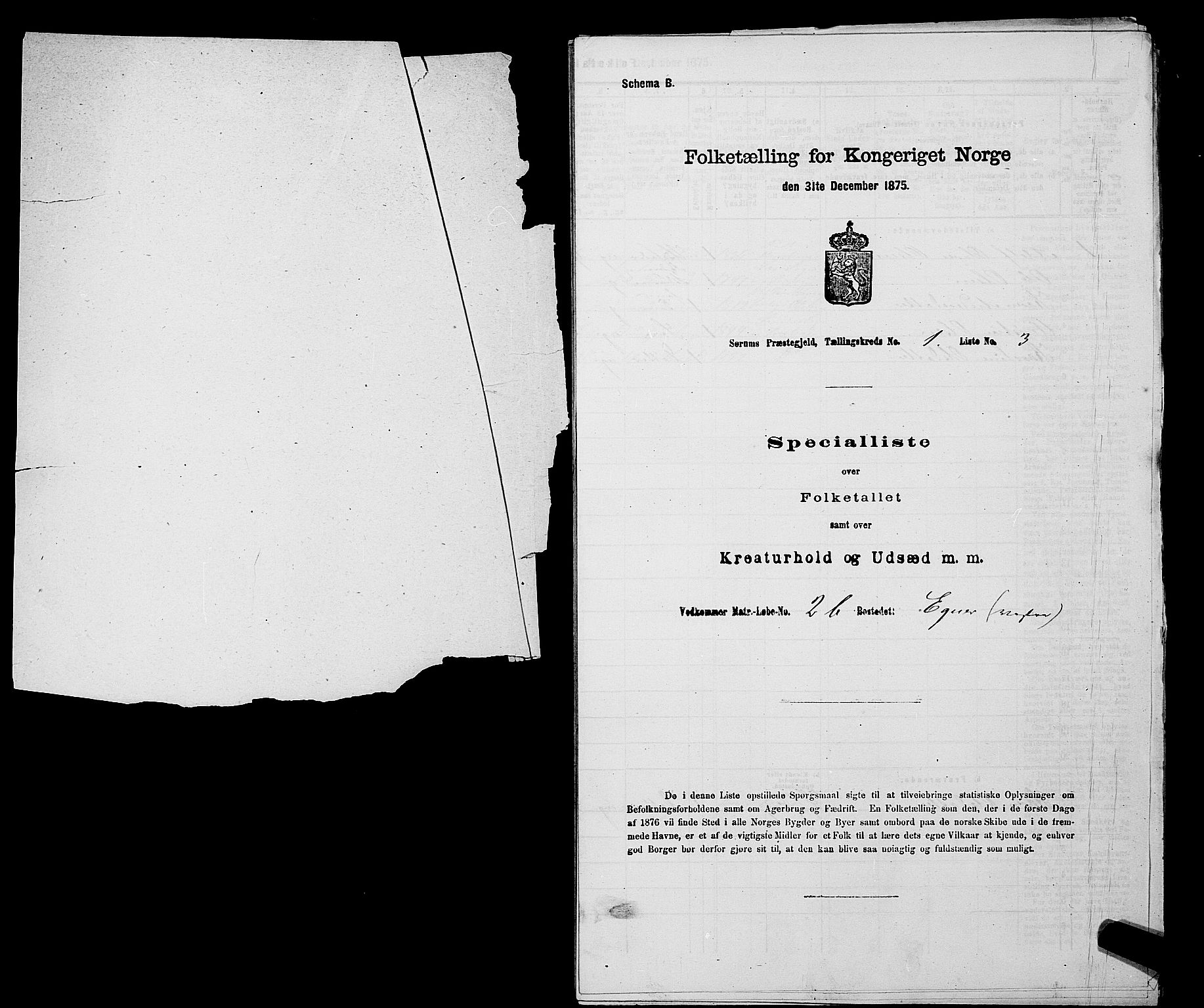 RA, 1875 census for 0226P Sørum, 1875, p. 29