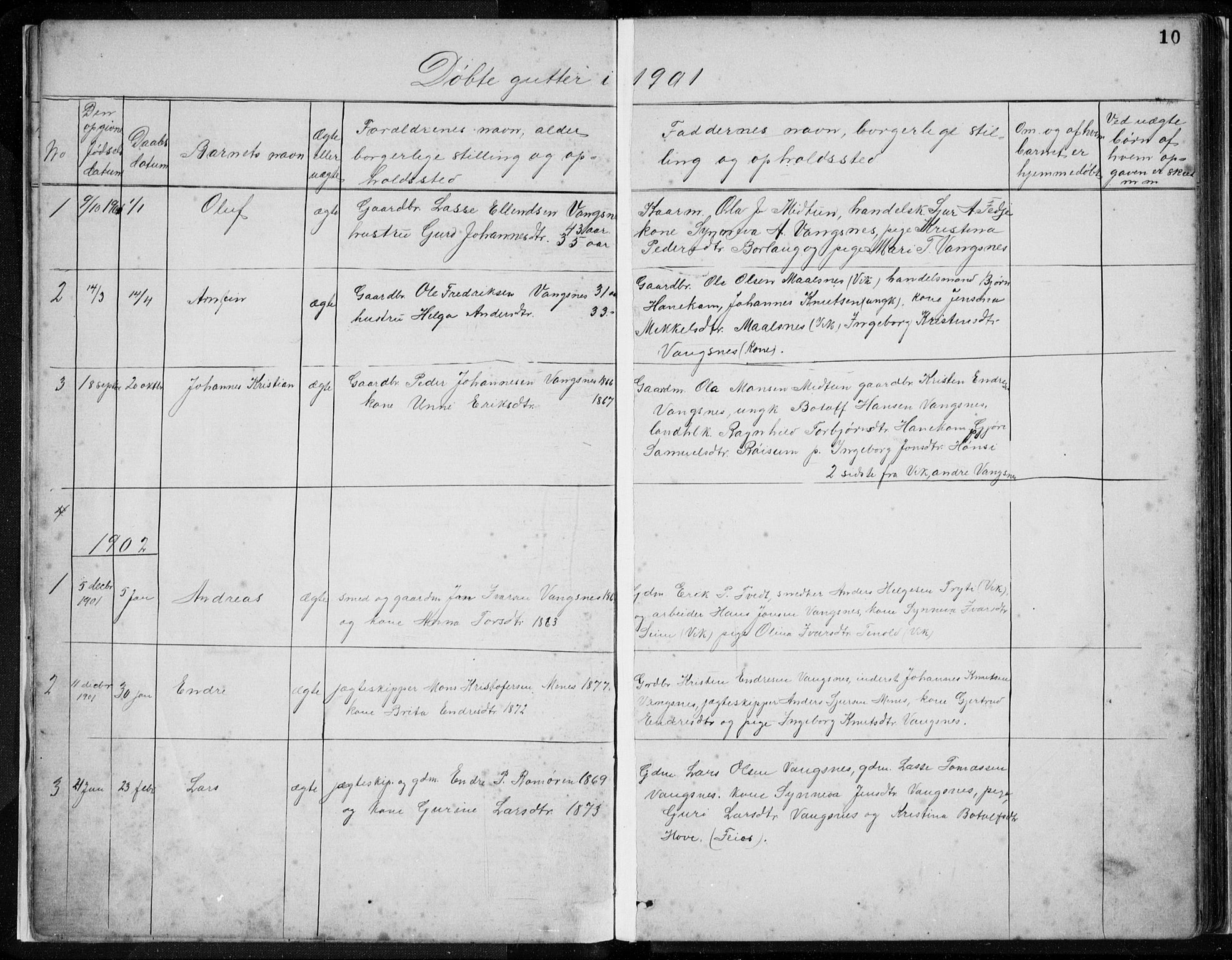 Vik sokneprestembete, AV/SAB-A-81501/H/Hab/Habc/L0002: Parish register (copy) no. C 2, 1880-1934, p. 10