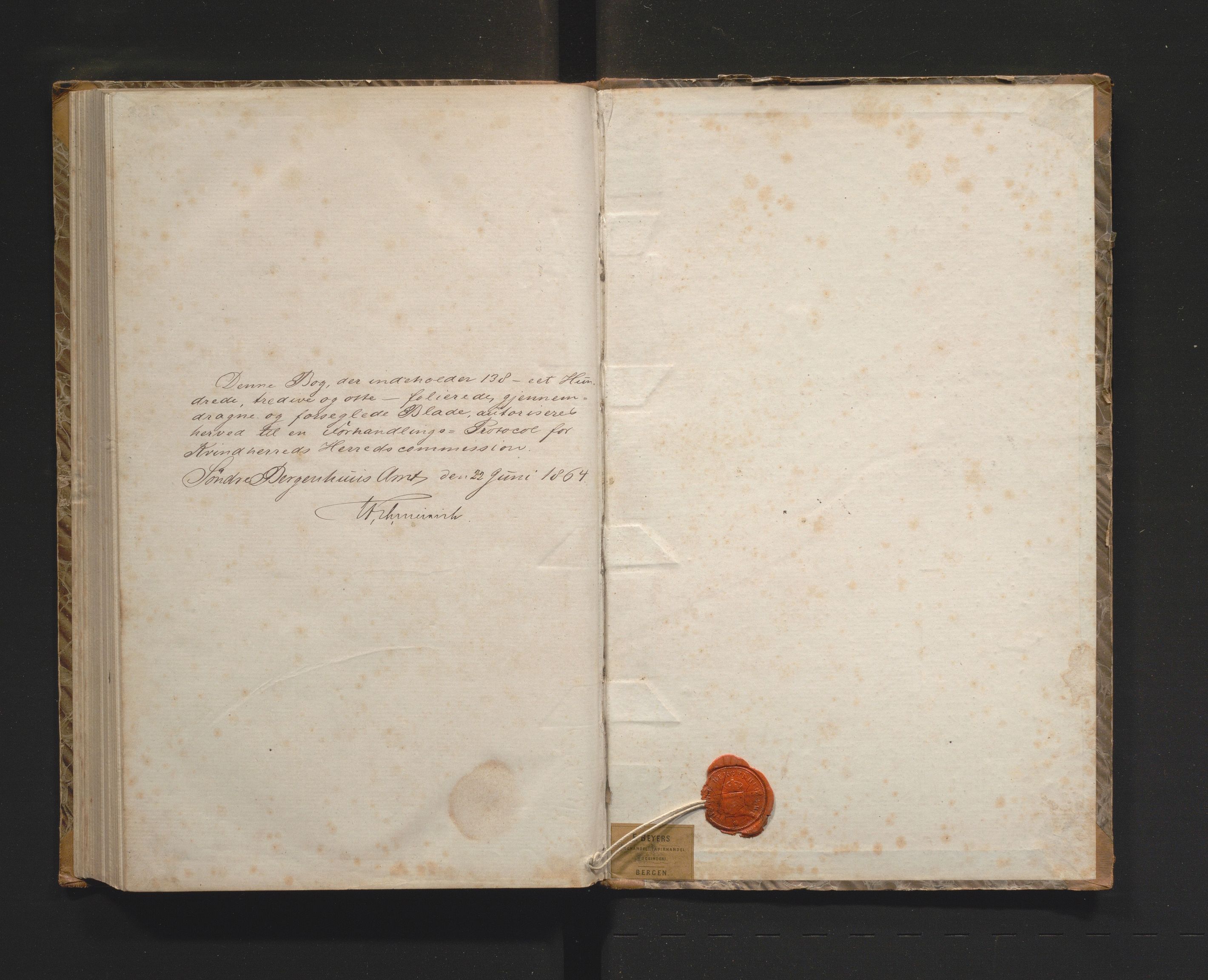 Kvinnherad kommune. Herredskommisjonen av 1883, IKAH/1224-181/A/Aa/L0001: Møtebok for Kvinnherad herredskommisjon, 1864-1870