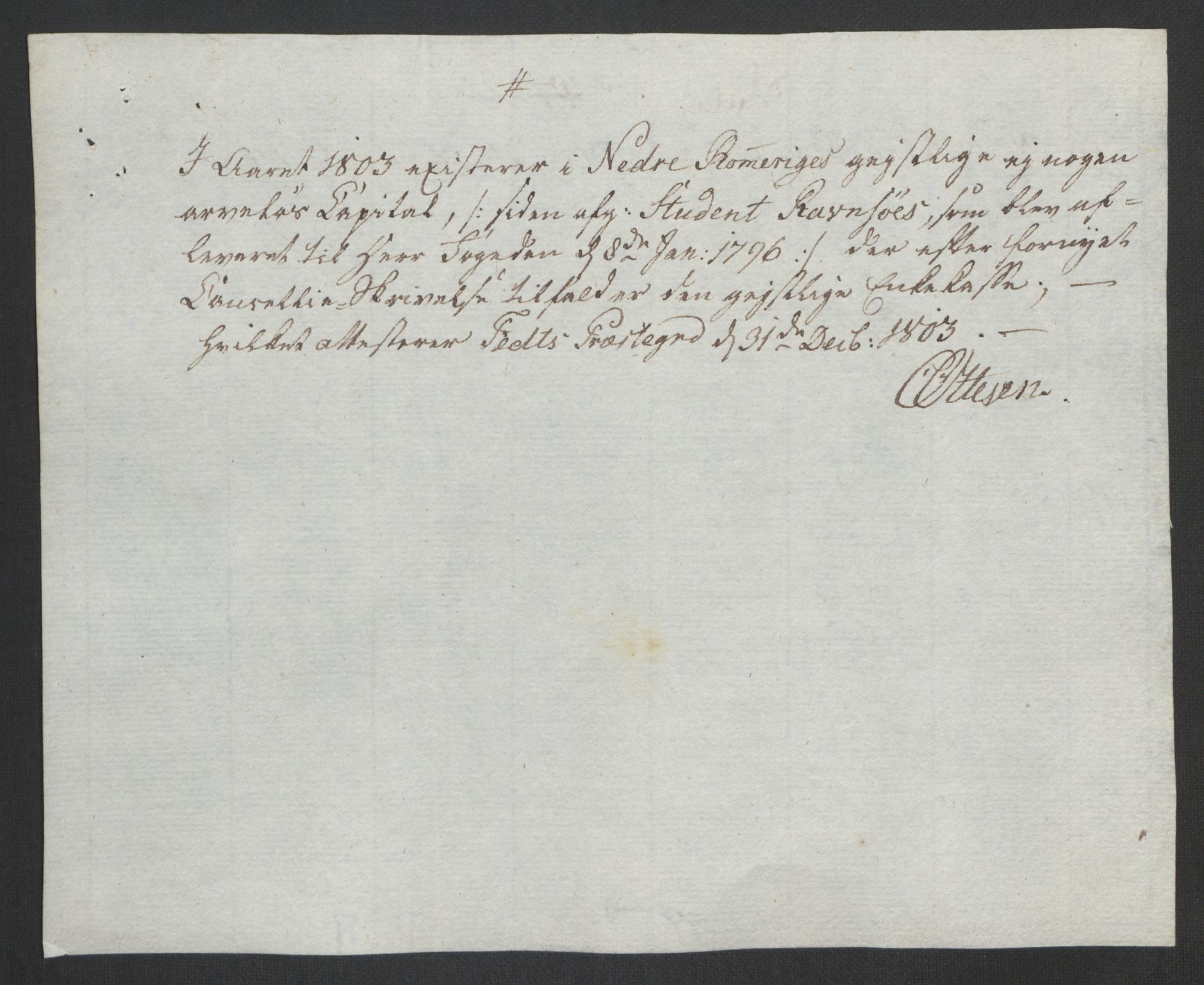 Rentekammeret inntil 1814, Reviderte regnskaper, Fogderegnskap, AV/RA-EA-4092/R11/L0679: Fogderegnskap Nedre Romerike, 1803, p. 209