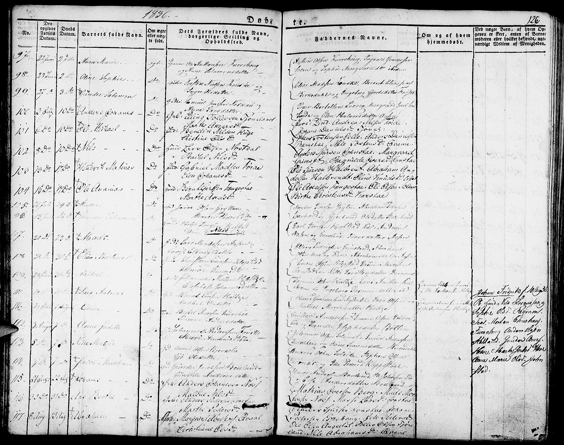Førde sokneprestembete, SAB/A-79901/H/Haa/Haaa/L0006: Parish register (official) no. A 6, 1821-1842, p. 126