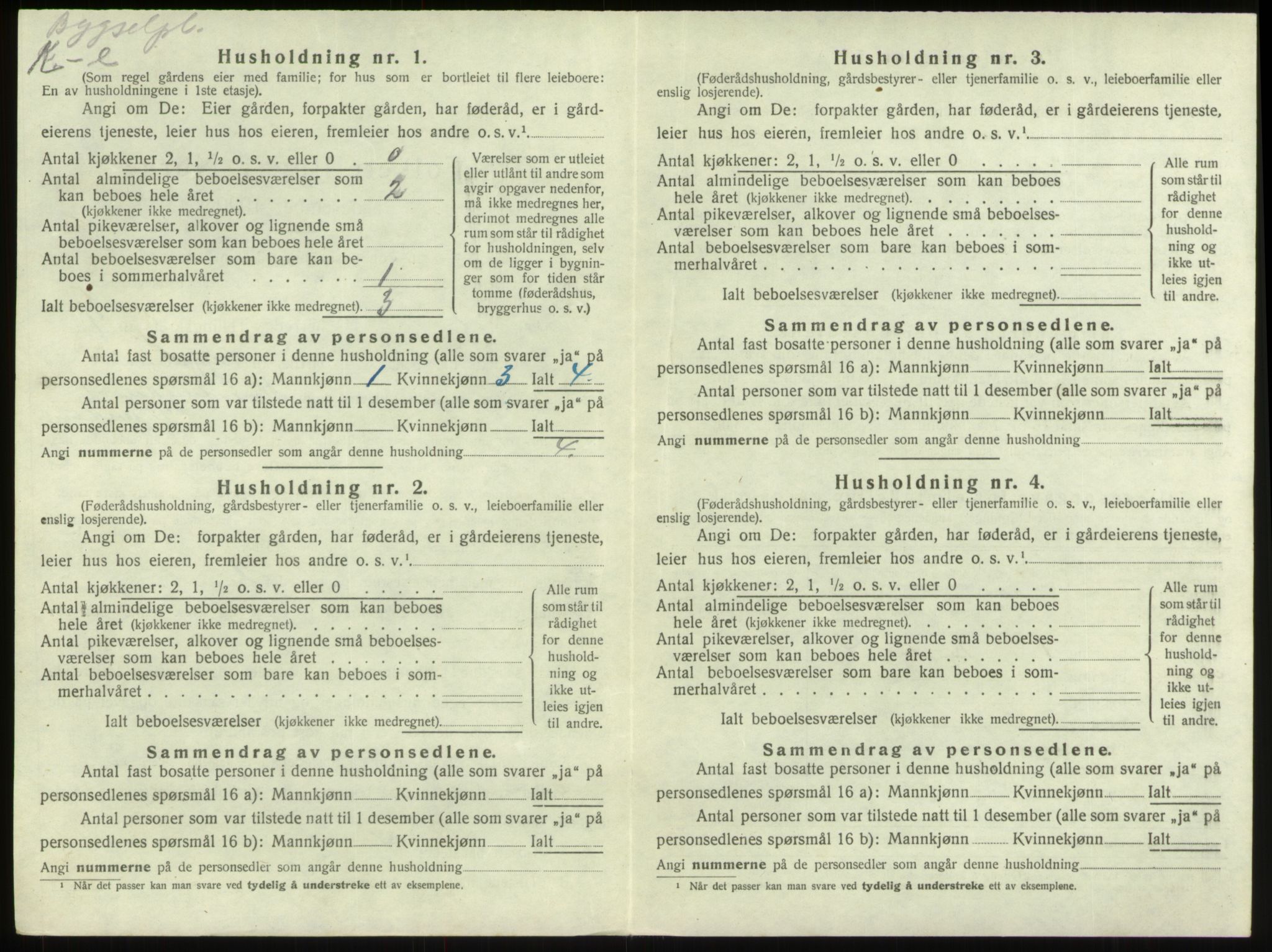 SAB, 1920 census for Innvik, 1920, p. 540