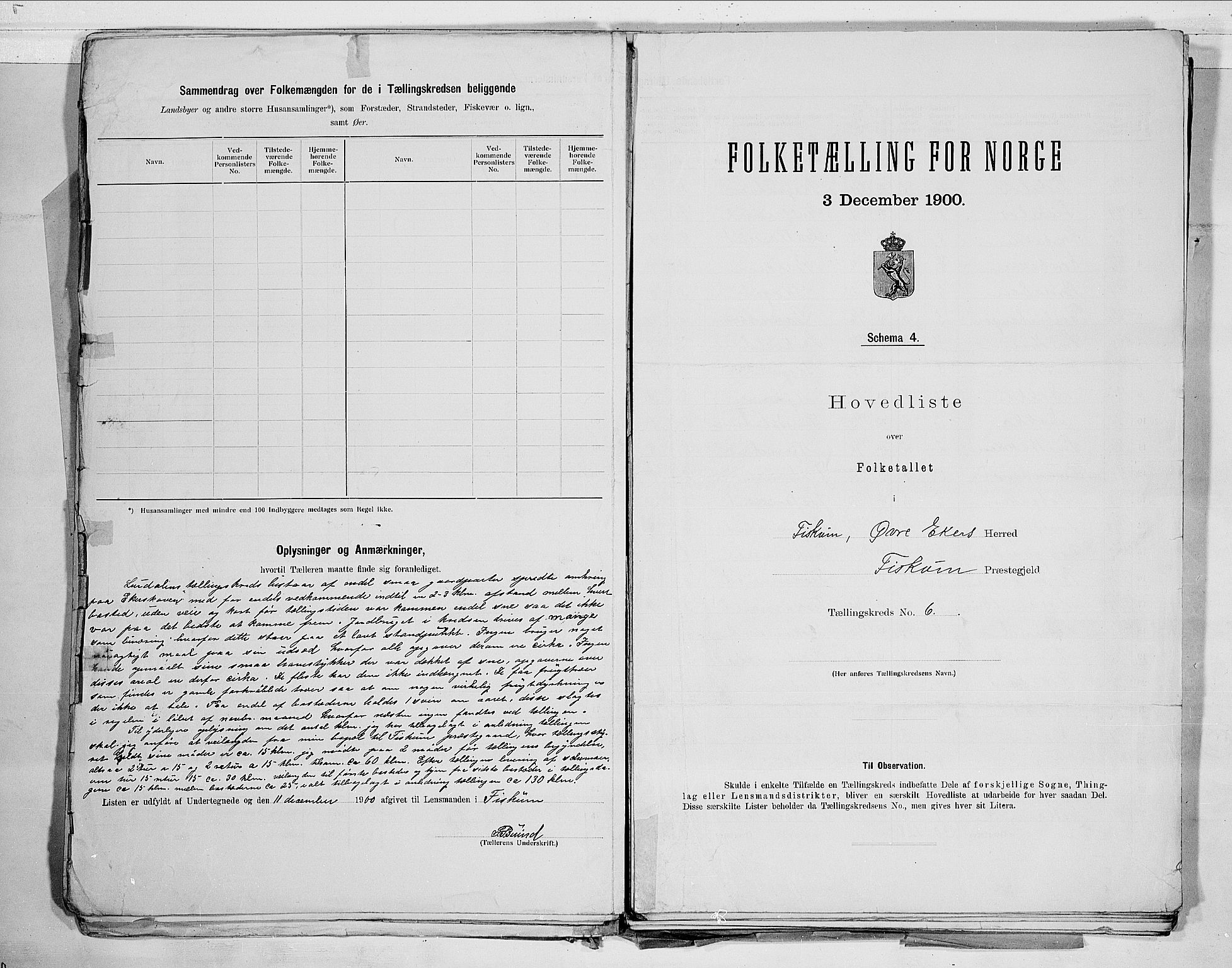 RA, 1900 census for Øvre Eiker, 1900, p. 16