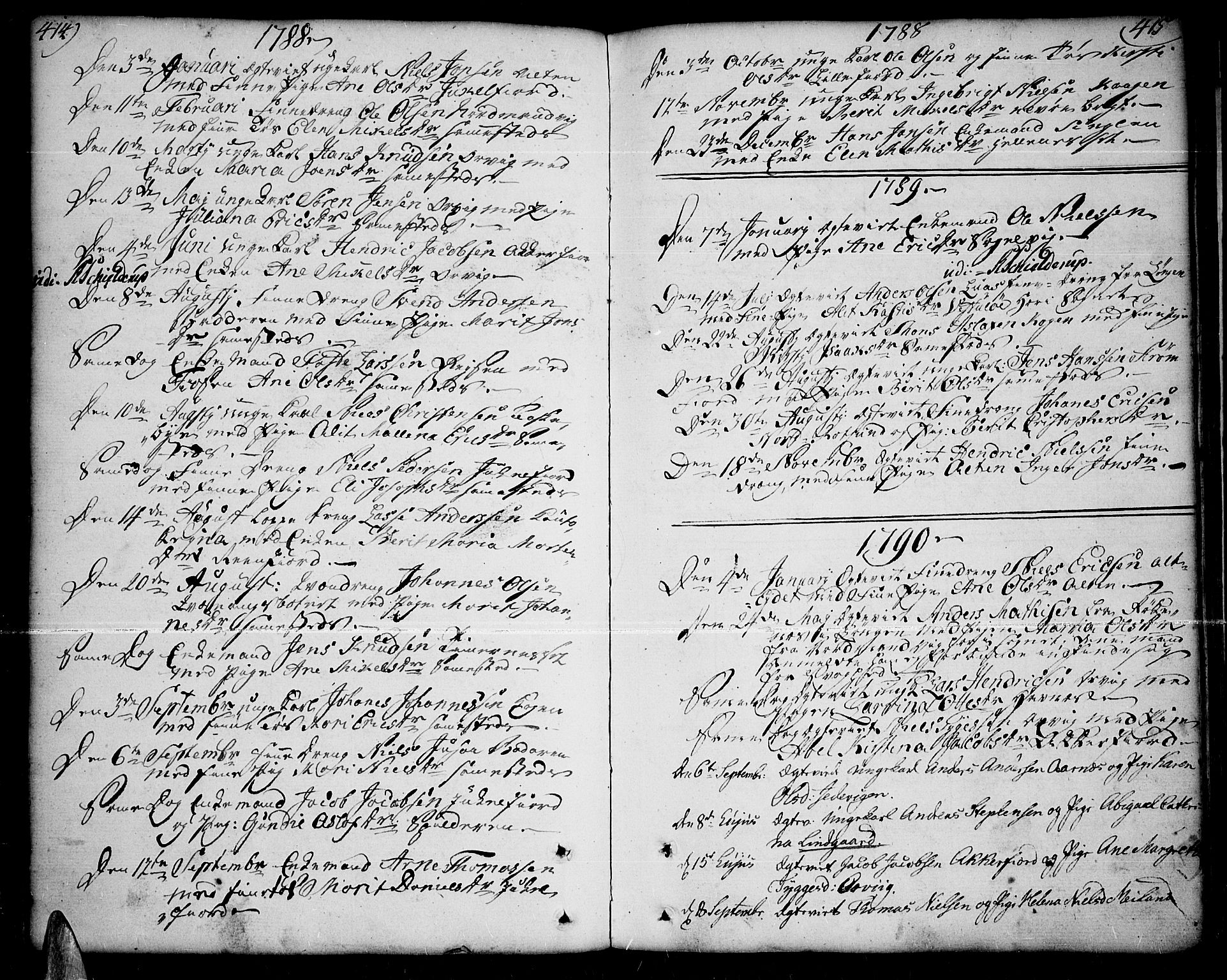 Skjervøy sokneprestkontor, AV/SATØ-S-1300/H/Ha/Haa/L0002kirke: Parish register (official) no. 2, 1781-1817, p. 414-415