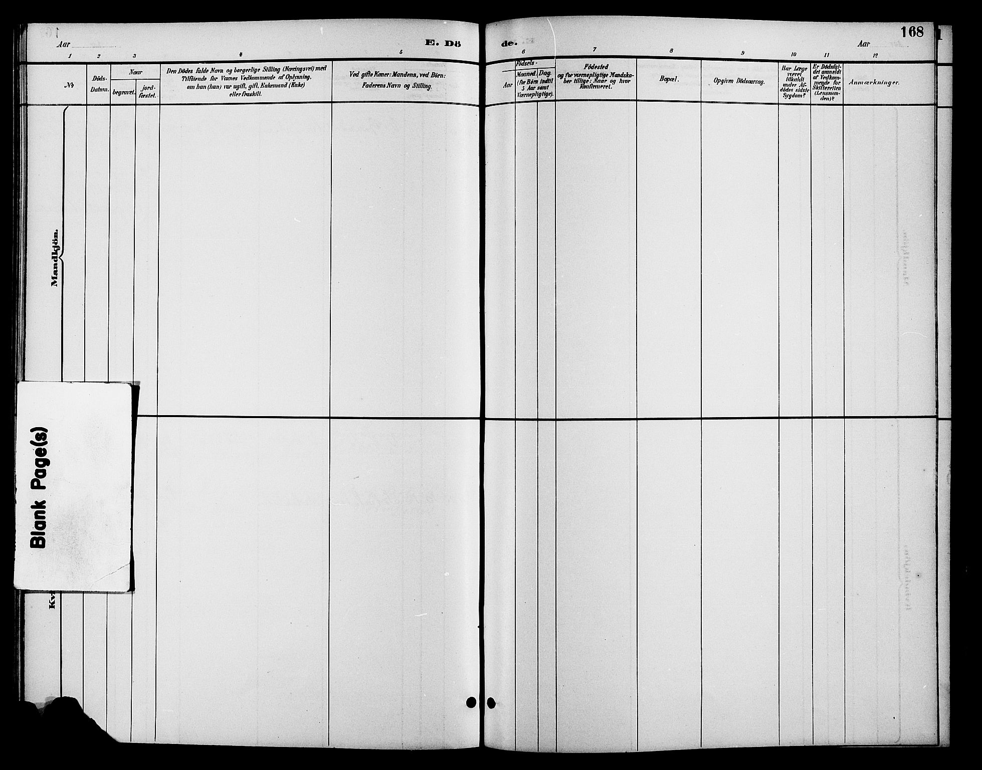 Fåberg prestekontor, AV/SAH-PREST-086/H/Ha/Hab/L0010: Parish register (copy) no. 10, 1892-1900, p. 168