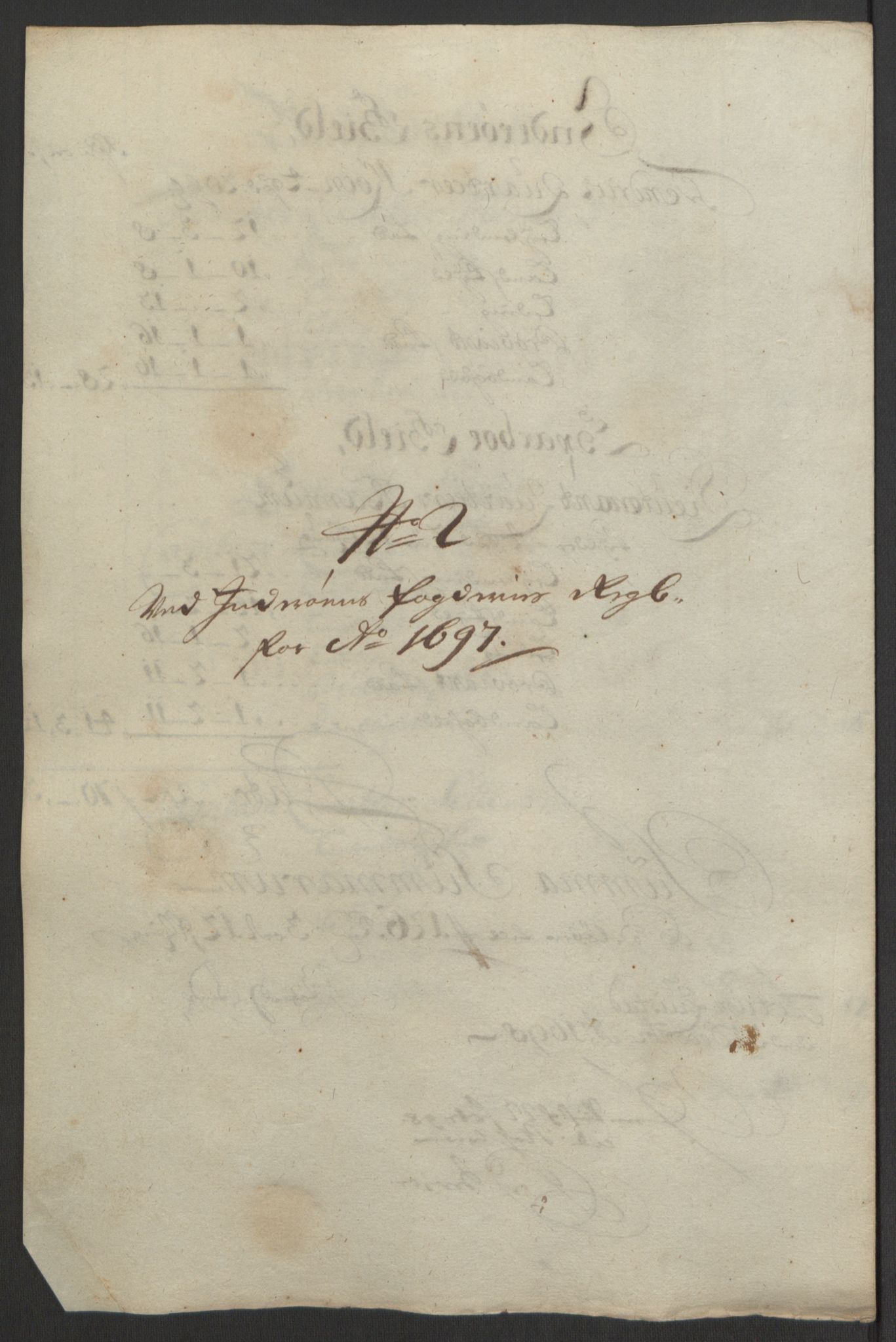 Rentekammeret inntil 1814, Reviderte regnskaper, Fogderegnskap, AV/RA-EA-4092/R63/L4309: Fogderegnskap Inderøy, 1695-1697, p. 517