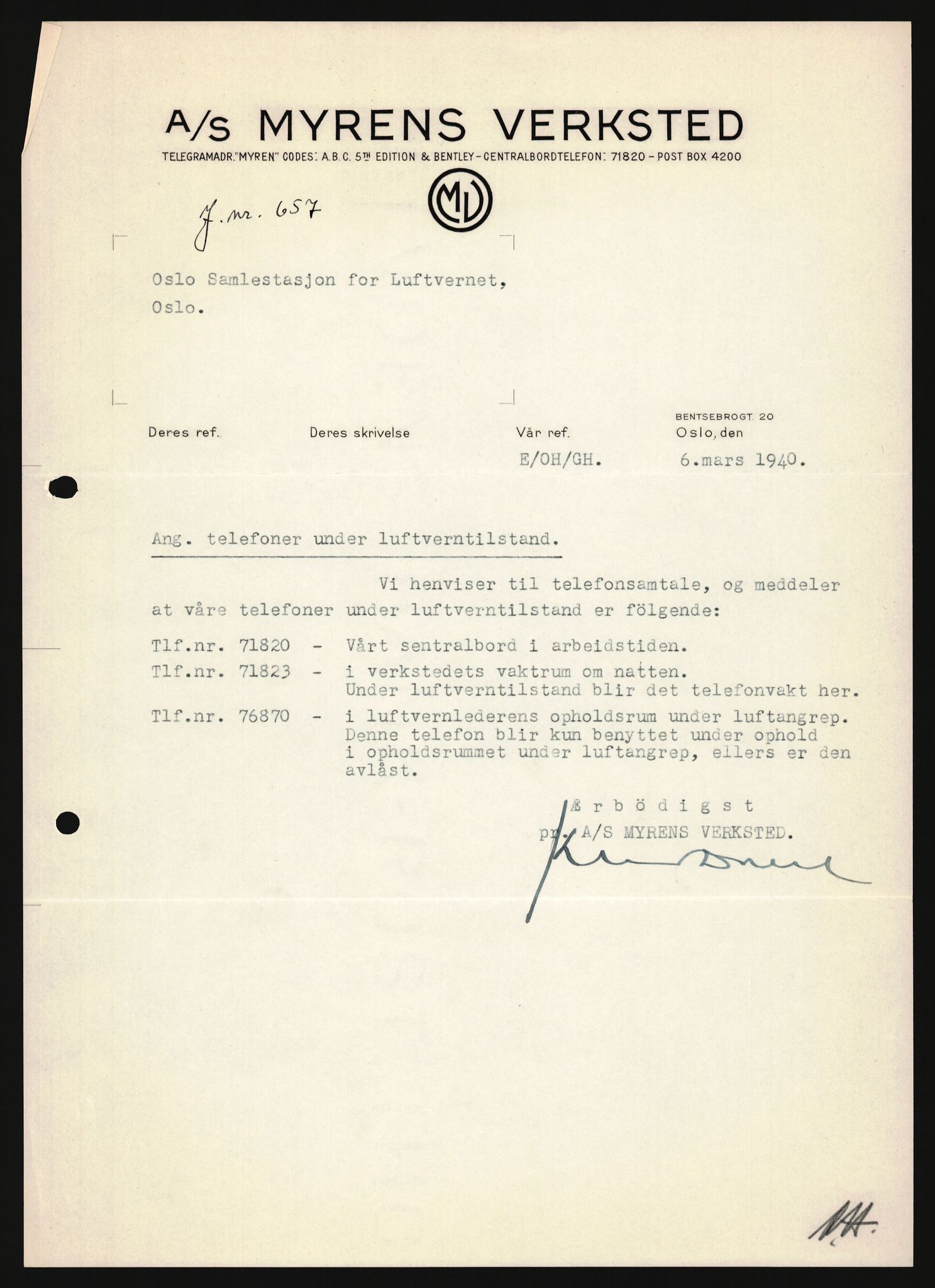 Forsvaret, Forsvarets krigshistoriske avdeling, AV/RA-RAFA-2017/Y/Yb/L0162: II-C-11-828  -  Luftvernet, 1940, p. 433