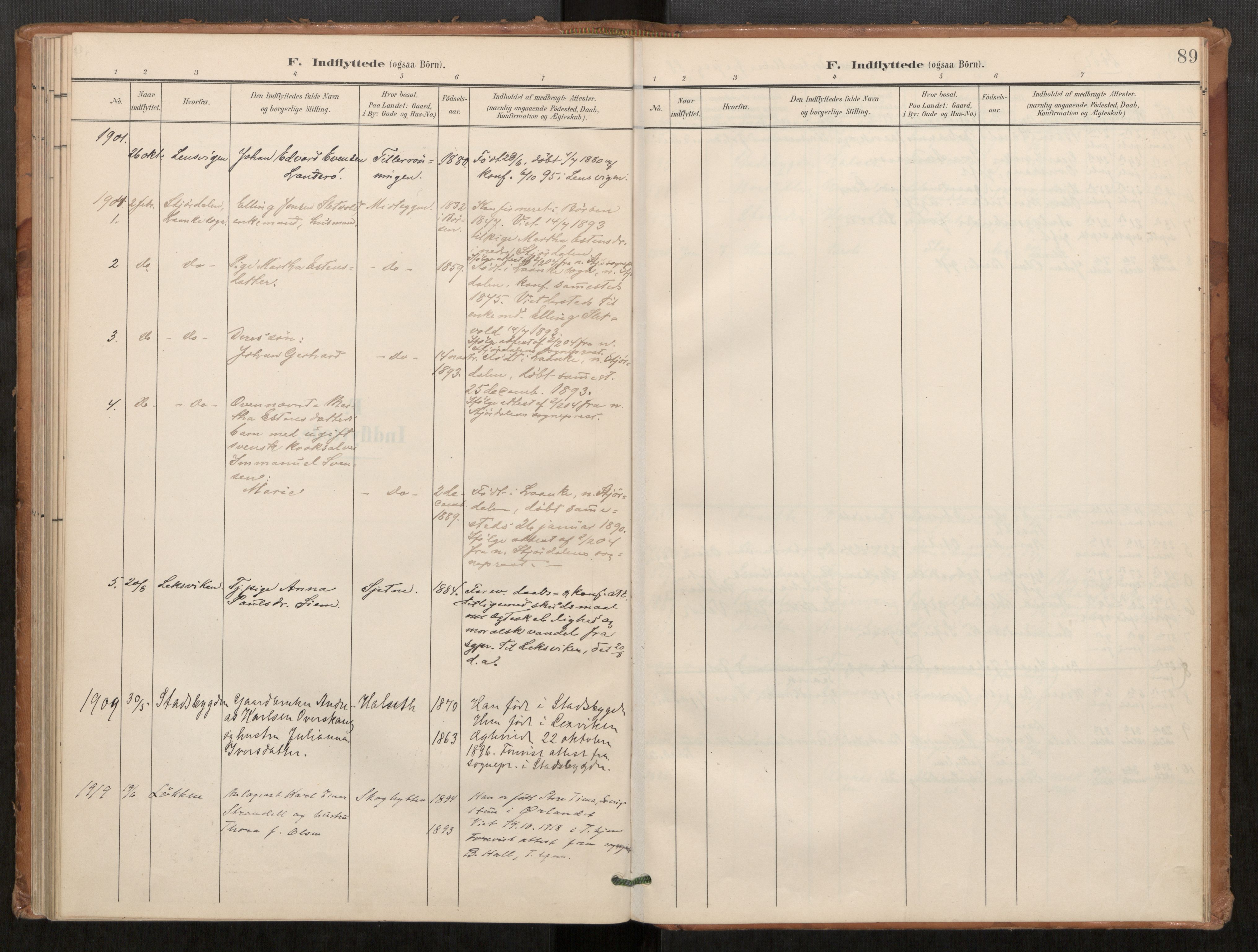 Klæbu sokneprestkontor, SAT/A-1112: Parish register (official) no. 2, 1900-1916, p. 89