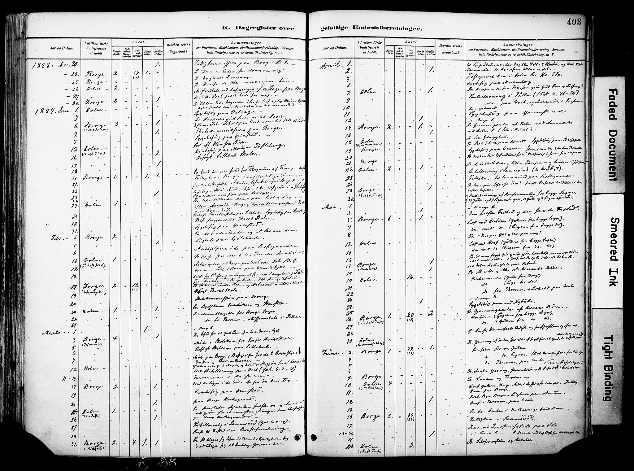 Borge prestekontor Kirkebøker, AV/SAO-A-10903/F/Fa/L0008: Parish register (official) no. I 8B, 1887-1902, p. 403