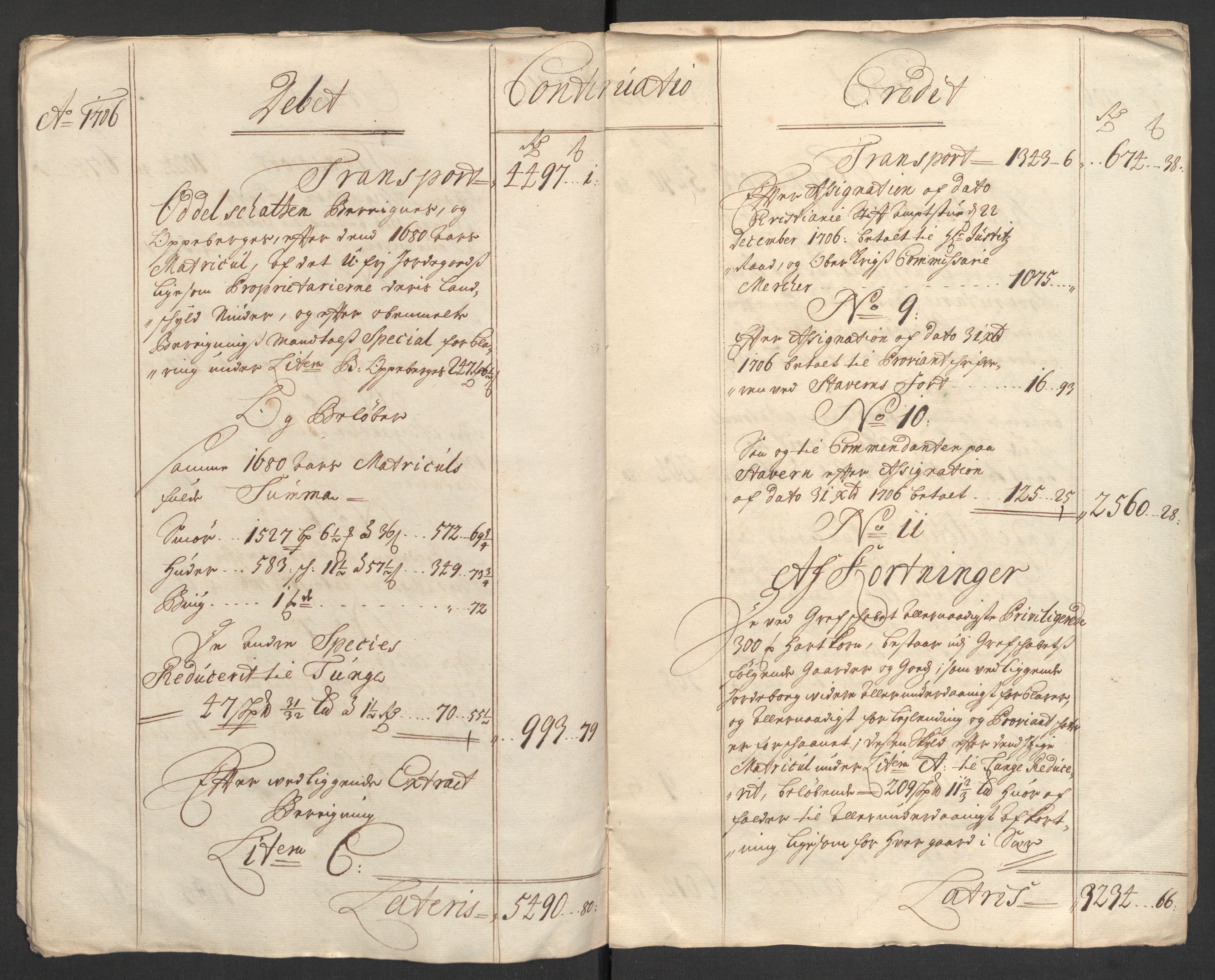 Rentekammeret inntil 1814, Reviderte regnskaper, Fogderegnskap, AV/RA-EA-4092/R33/L1979: Fogderegnskap Larvik grevskap, 1706, p. 10