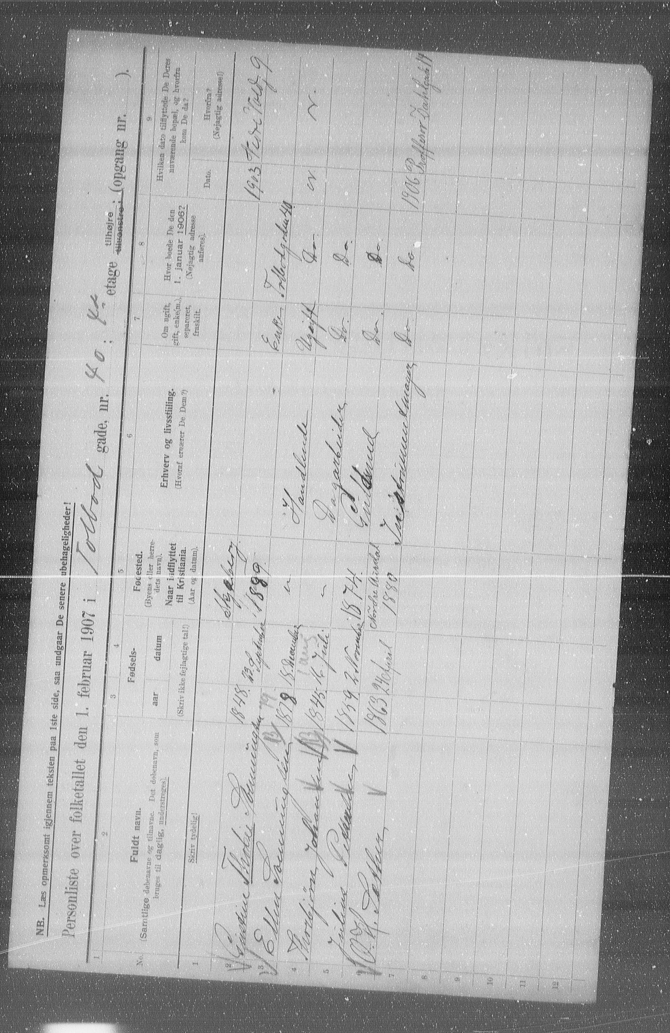 OBA, Municipal Census 1907 for Kristiania, 1907, p. 57628