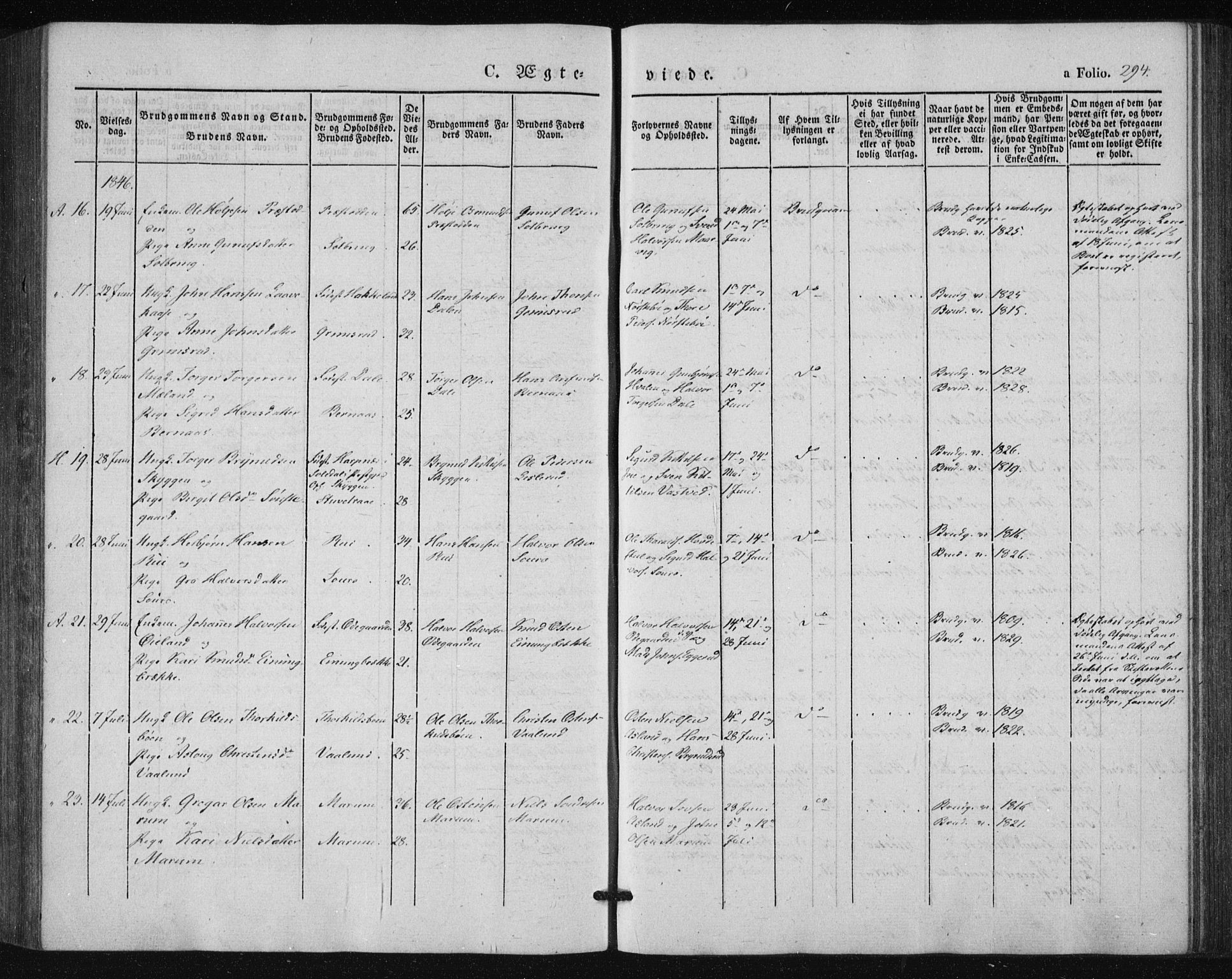 Tinn kirkebøker, SAKO/A-308/F/Fa/L0005: Parish register (official) no. I 5, 1844-1856, p. 294
