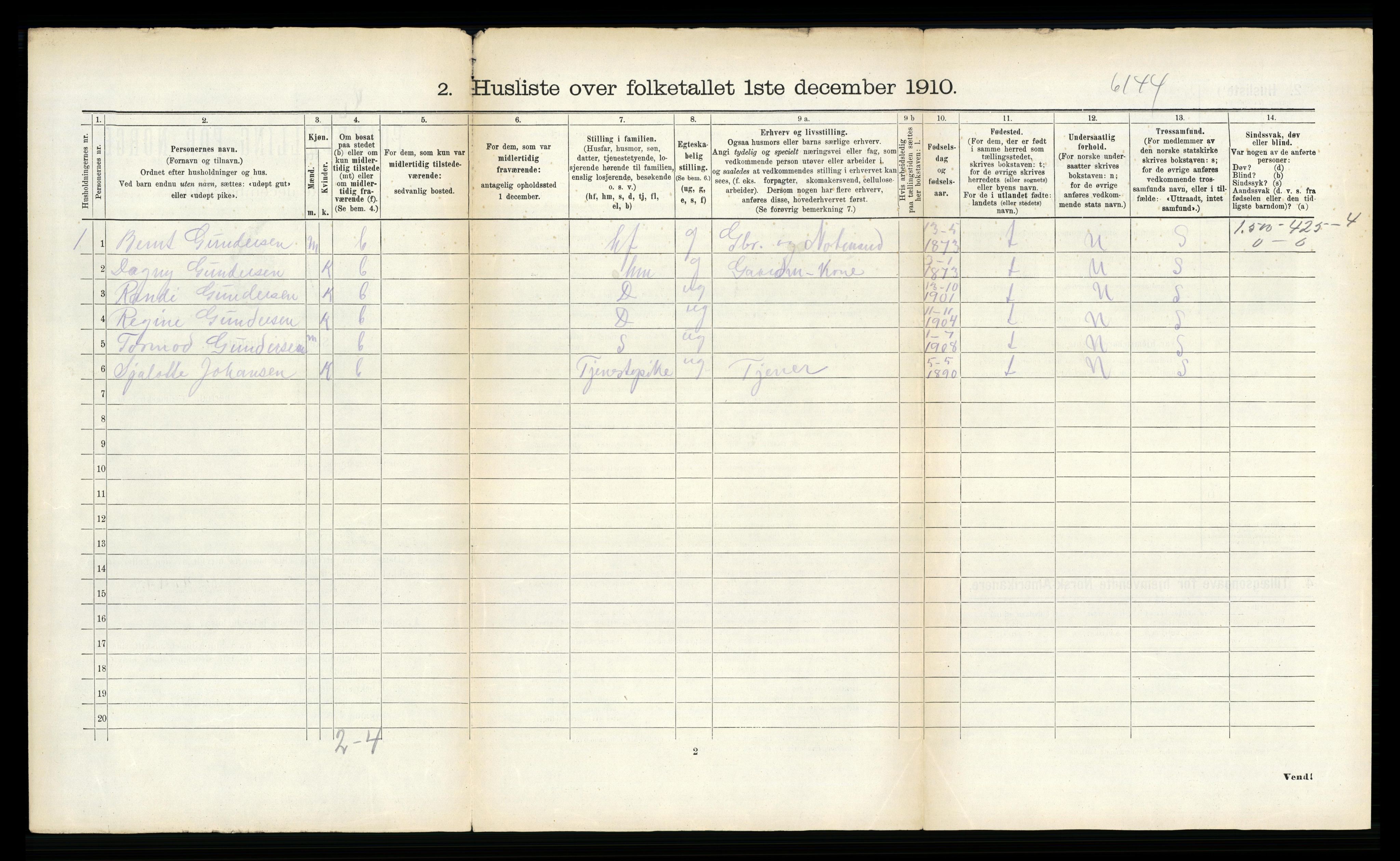 RA, 1910 census for Tromsøysund, 1910, p. 668