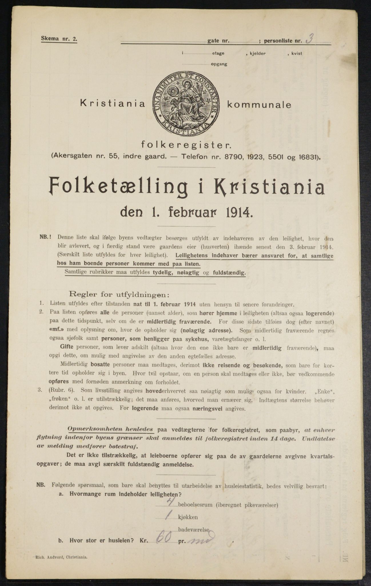 OBA, Municipal Census 1914 for Kristiania, 1914, p. 31260