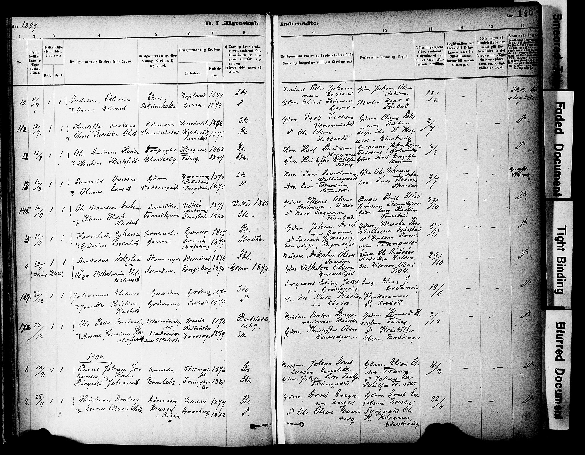 Ministerialprotokoller, klokkerbøker og fødselsregistre - Sør-Trøndelag, SAT/A-1456/646/L0615: Parish register (official) no. 646A13, 1885-1900, p. 146