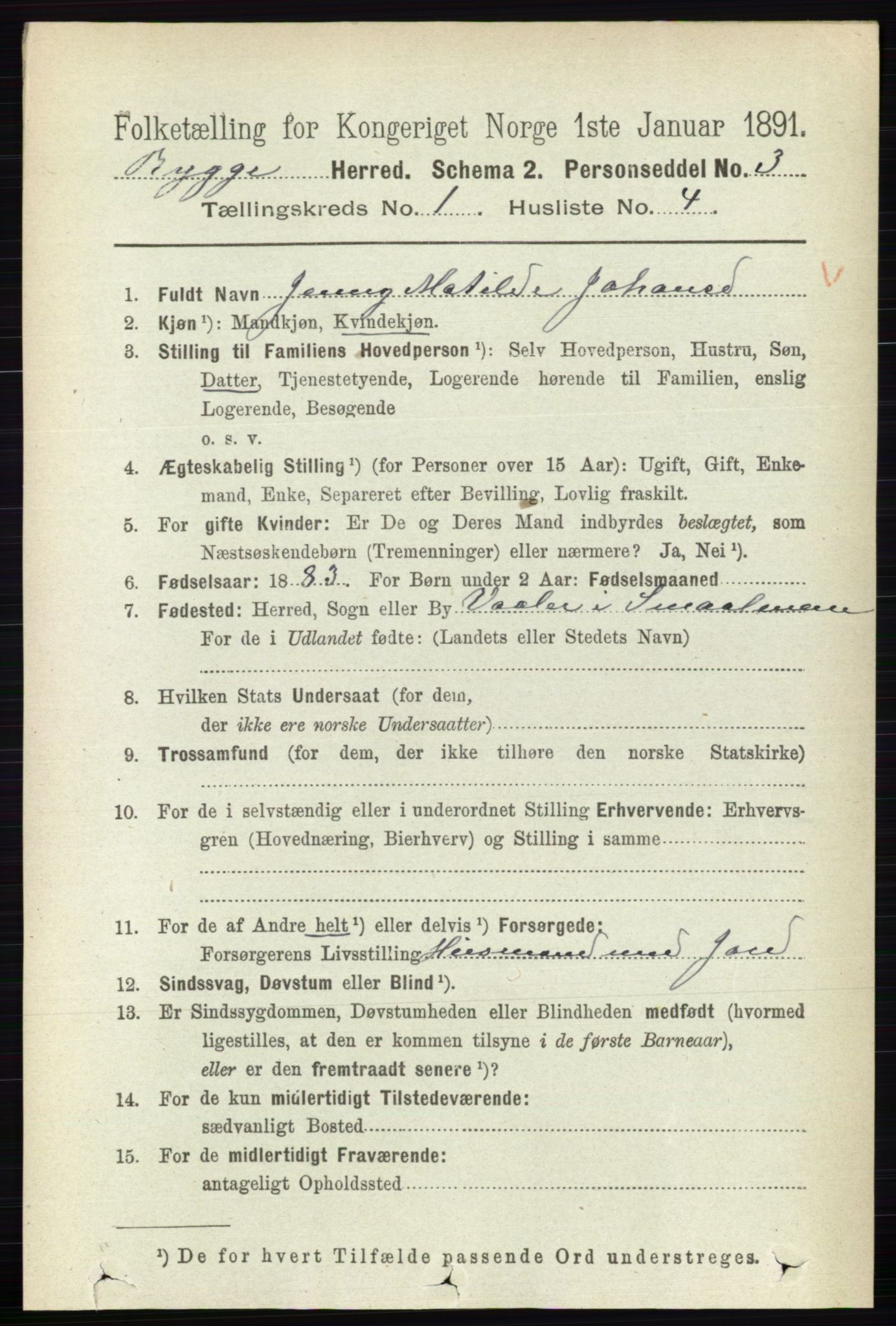 RA, 1891 census for 0136 Rygge, 1891, p. 190